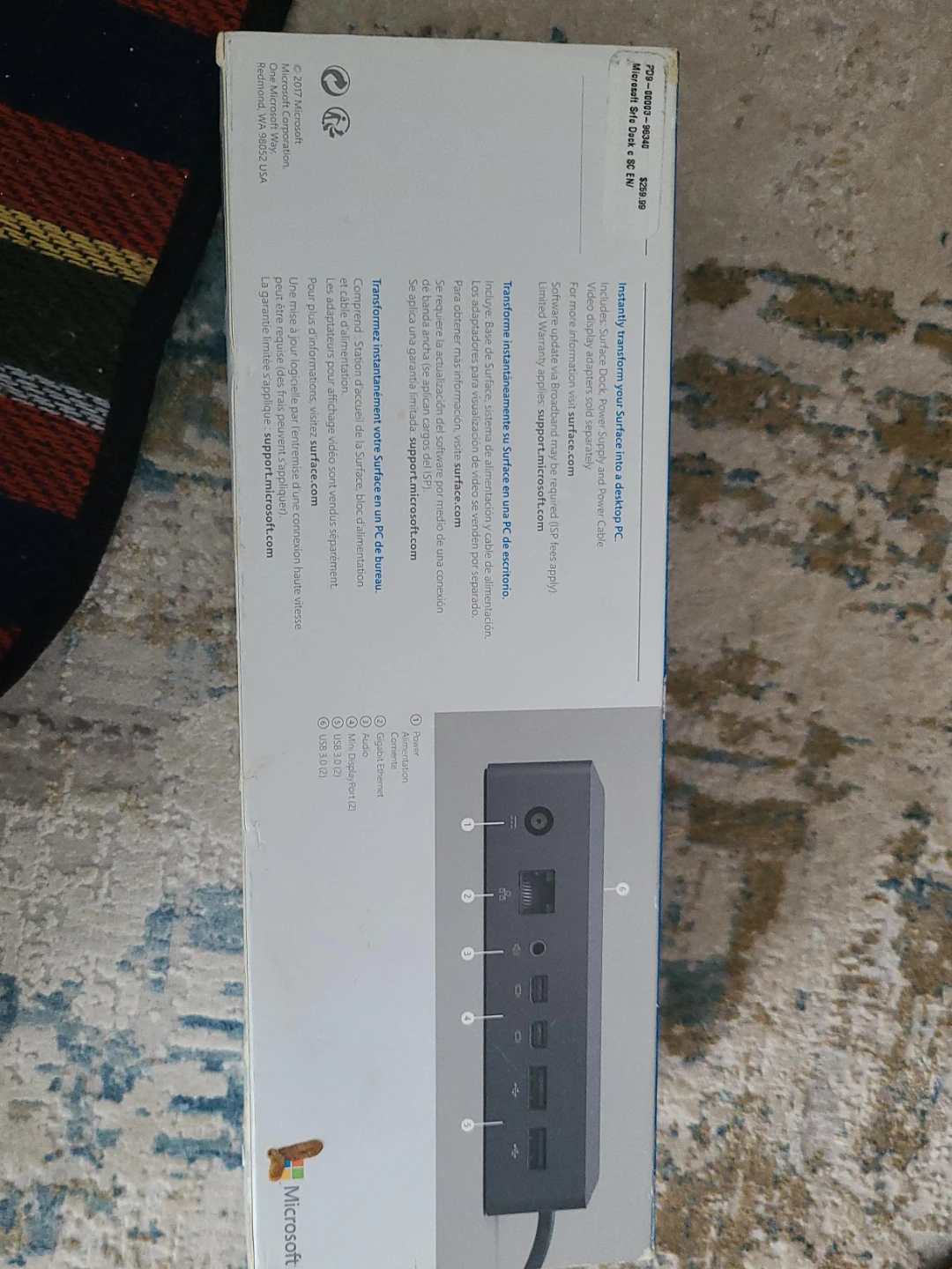 Microsoft Surface Dock with Power Supply and Cable