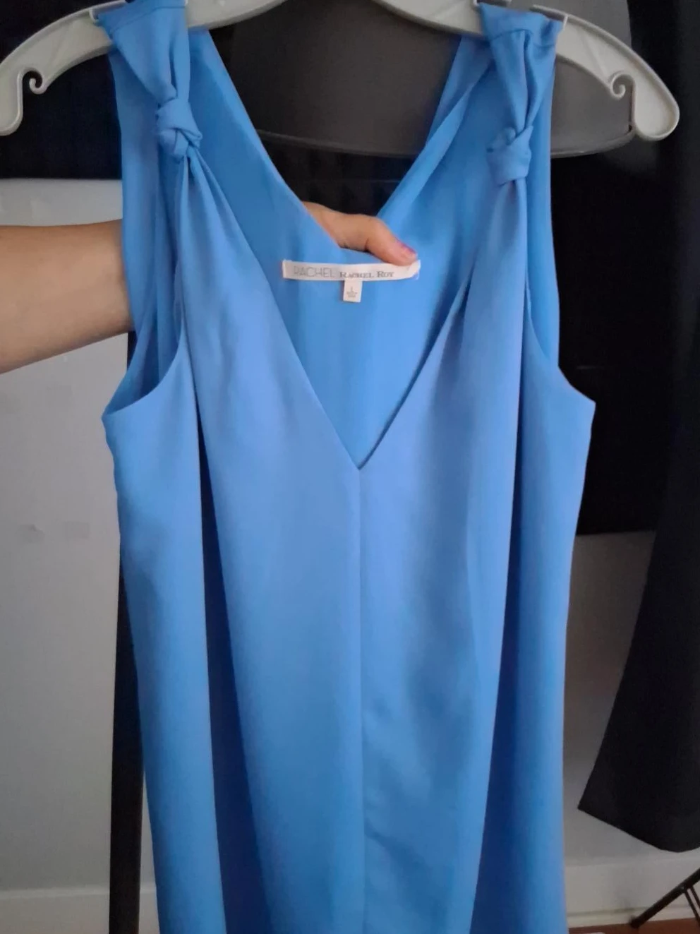Rachel Rachel Roy Blue V-Neck Tank Top