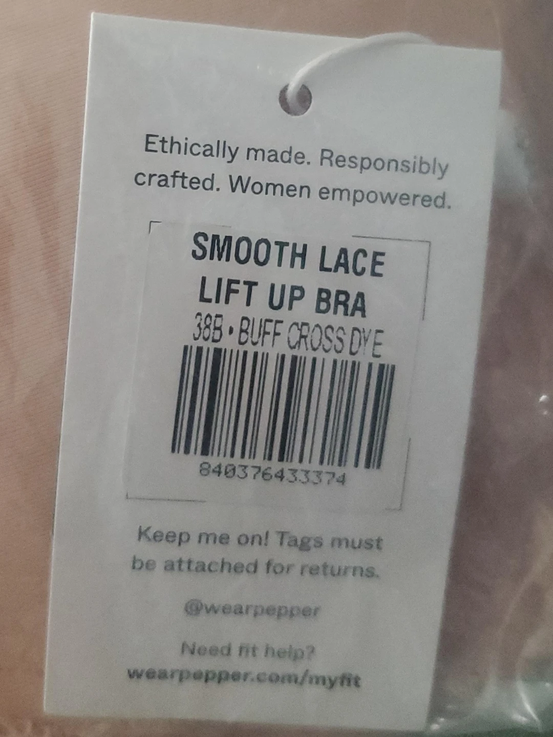 Pepper Smooth Lace Lift Up Bra 38B - new & unopened.