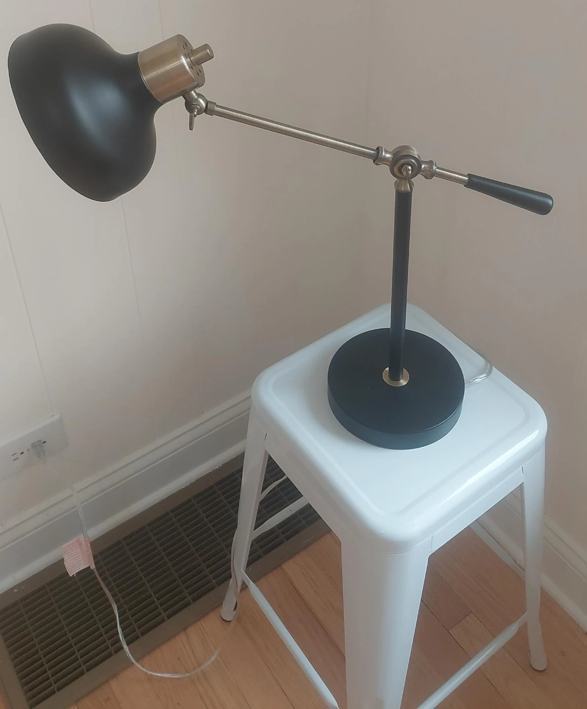 Threshold Adjustable Desk Lamp Black/Brass