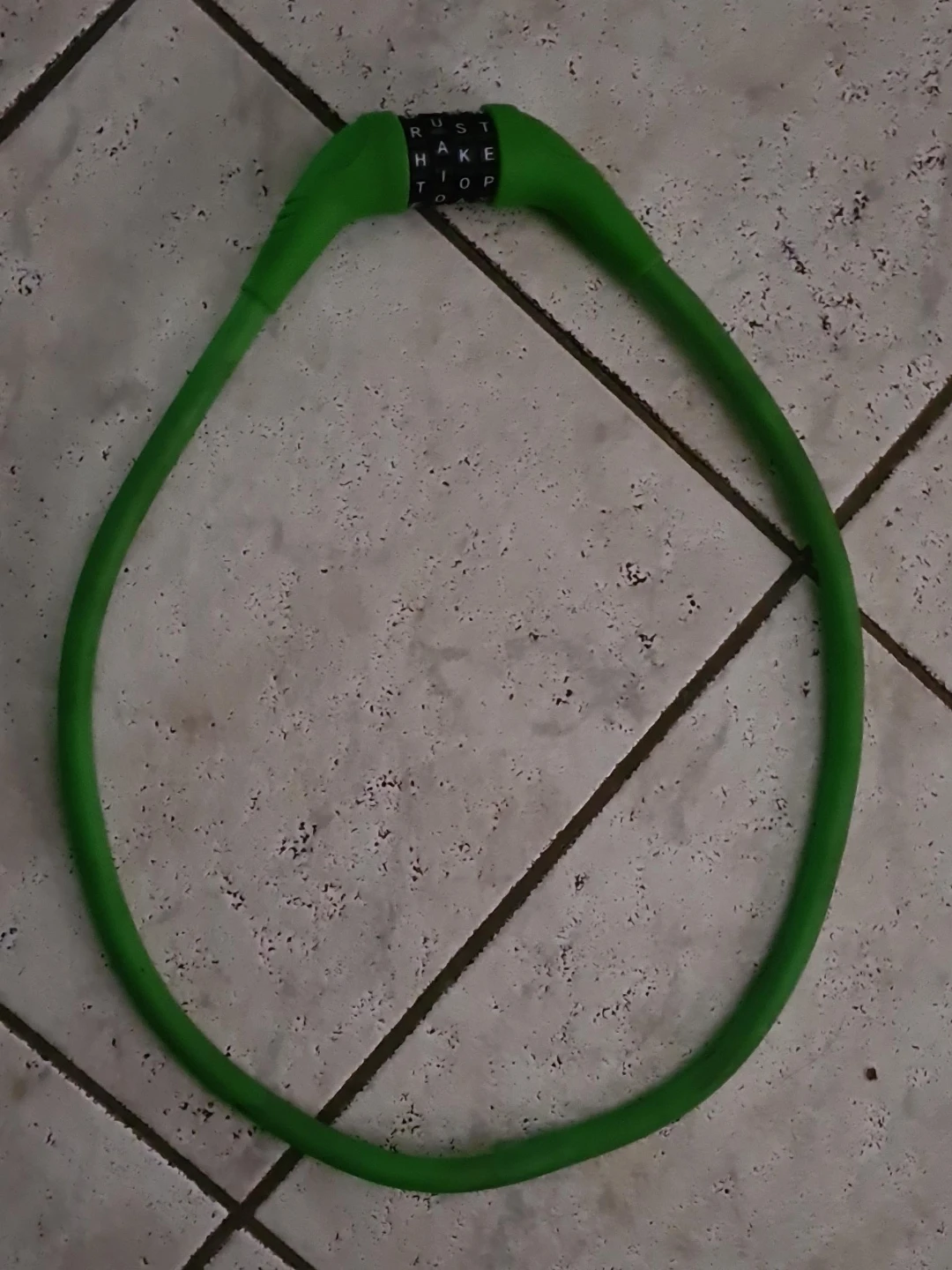 Green Combination Lock Cable