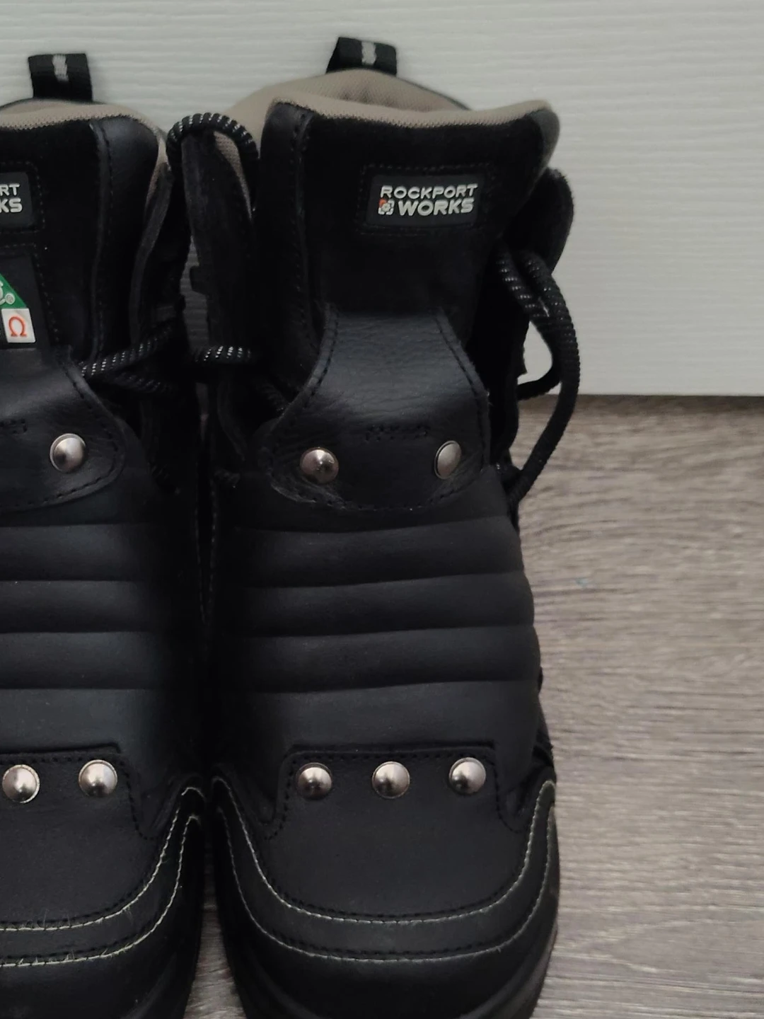Rockport Works Black Leather Safety Boots