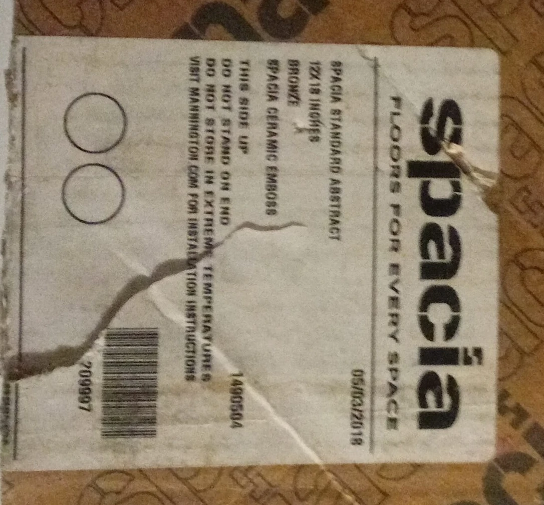 Spacia Standard Abstract Bronze Flooring - 12x18 Inches