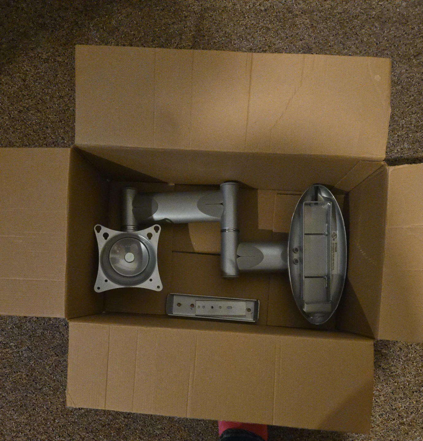 Silver Monitor Mount Arm