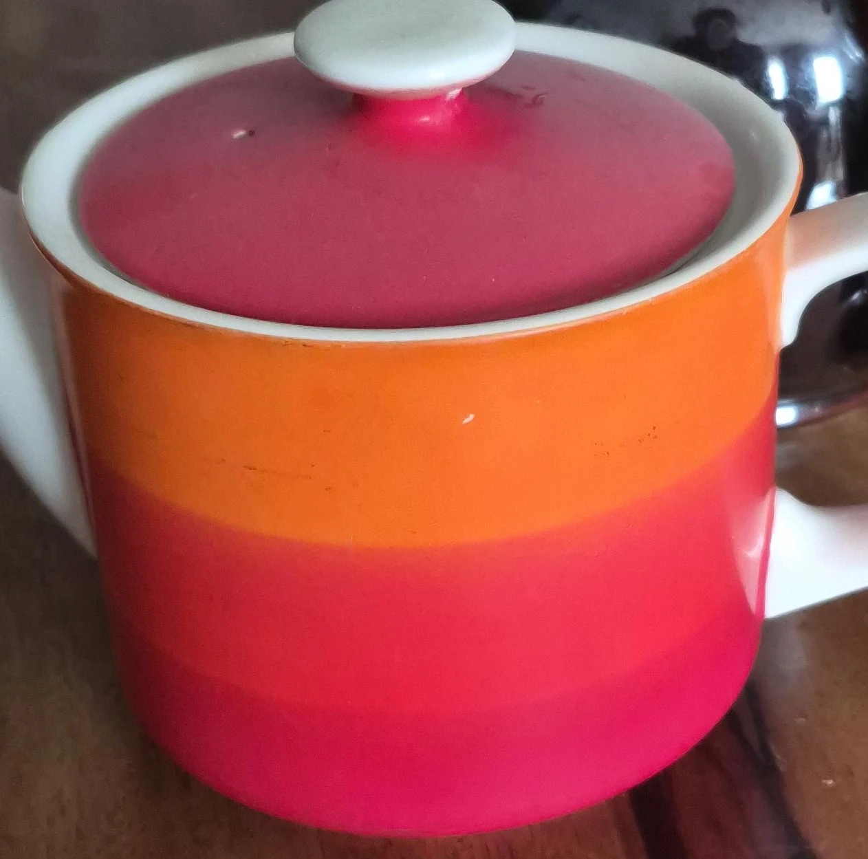 Retro Striped Teapot