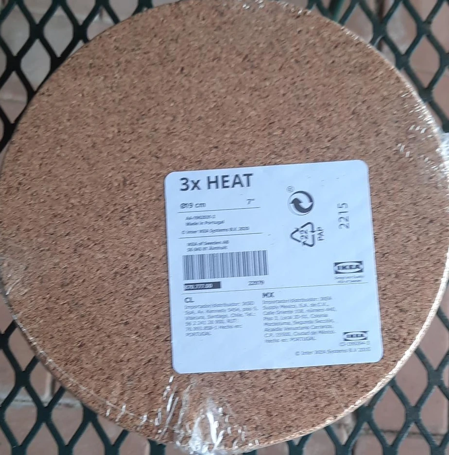 New IKEA 3x Heat Cork Trivet Set