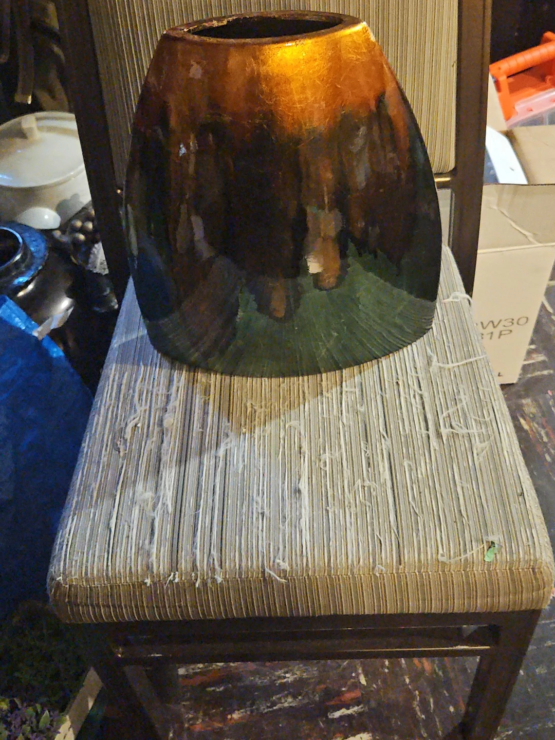 Ceramic Vase - Brown and Green Glaze