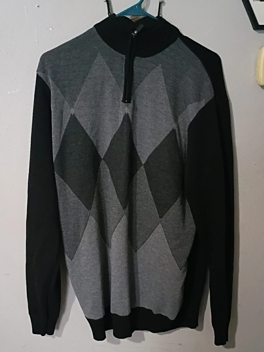Men's Argyle 1/4 Zip Sweater