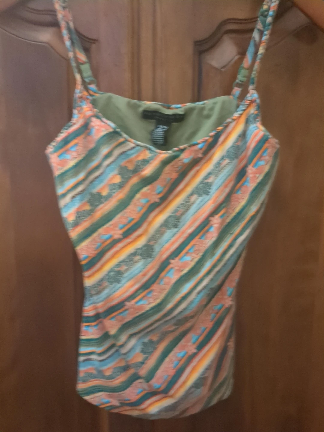 Apostrophe Stretch Tank Top S/CH Floral Stripes