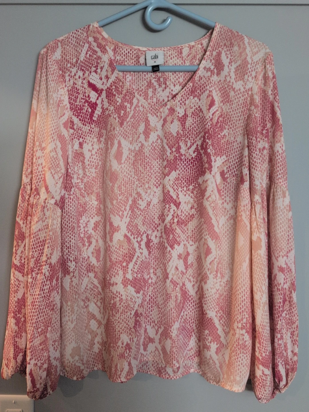 Cabi Pink Snake Print Blouse