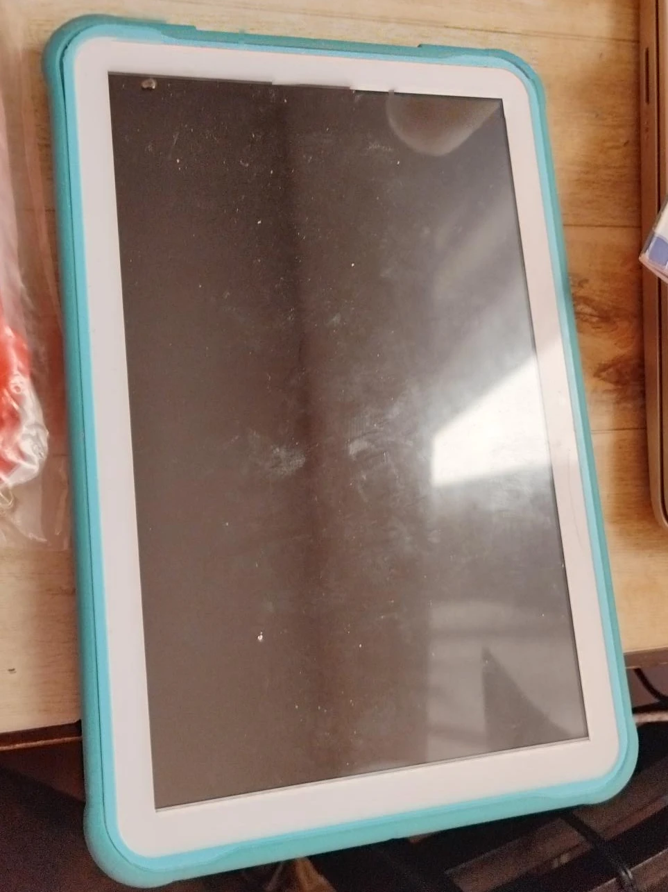 Children's Tablet with Teal Bumper Case