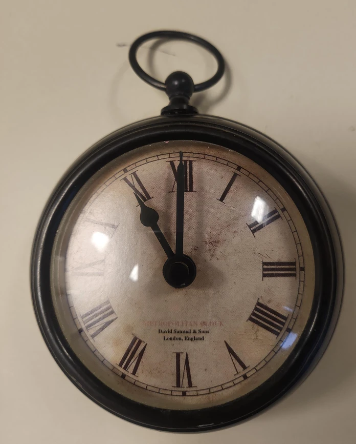 David Samuel & Sons London, England Pocket Watch Style Clock