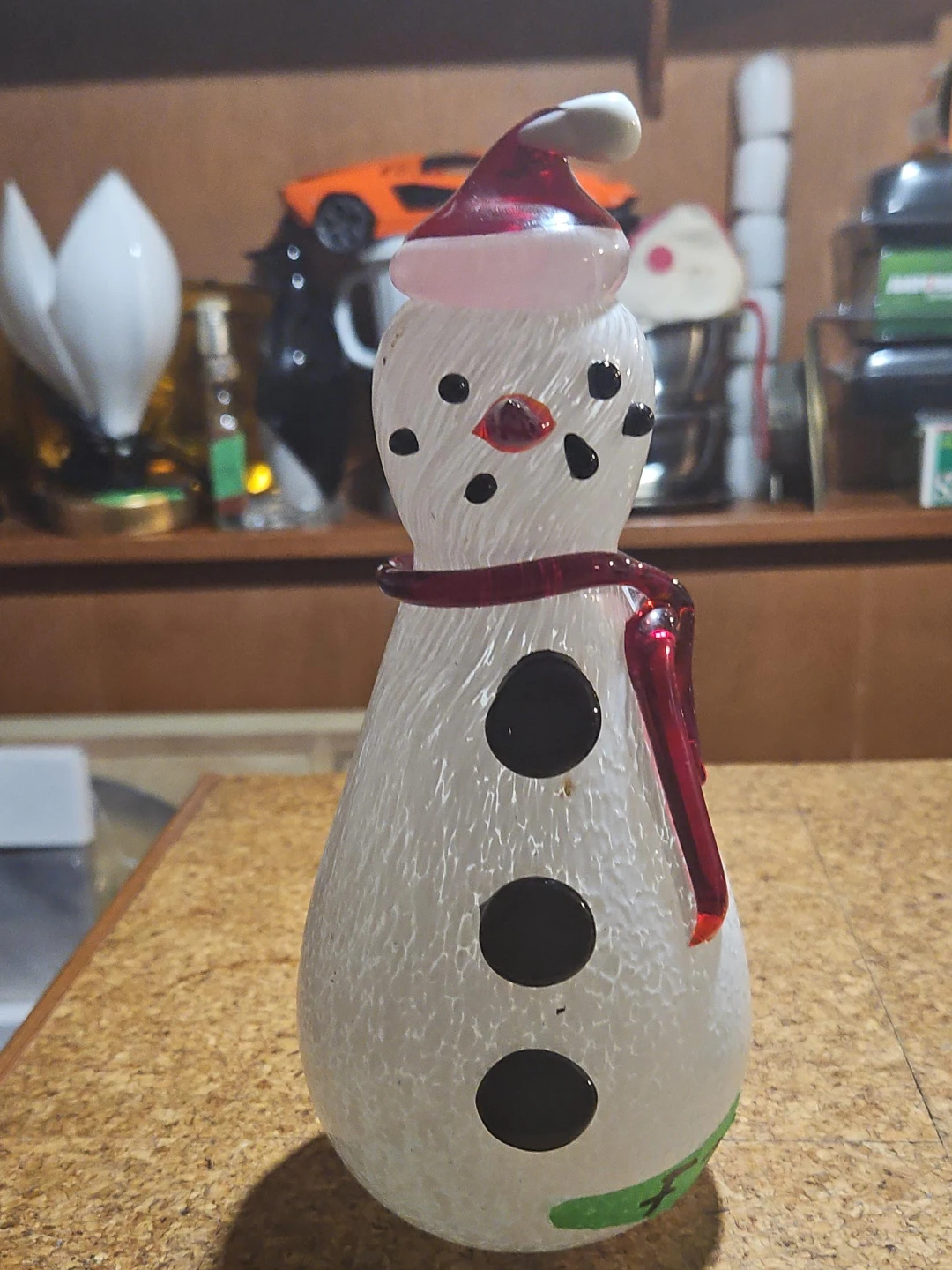 Glass Snowman Figurine