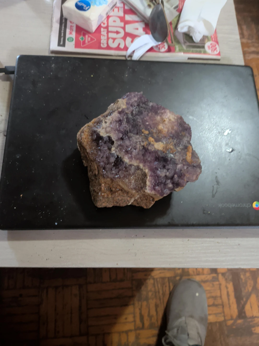 Purple Amethyst Geode Rock