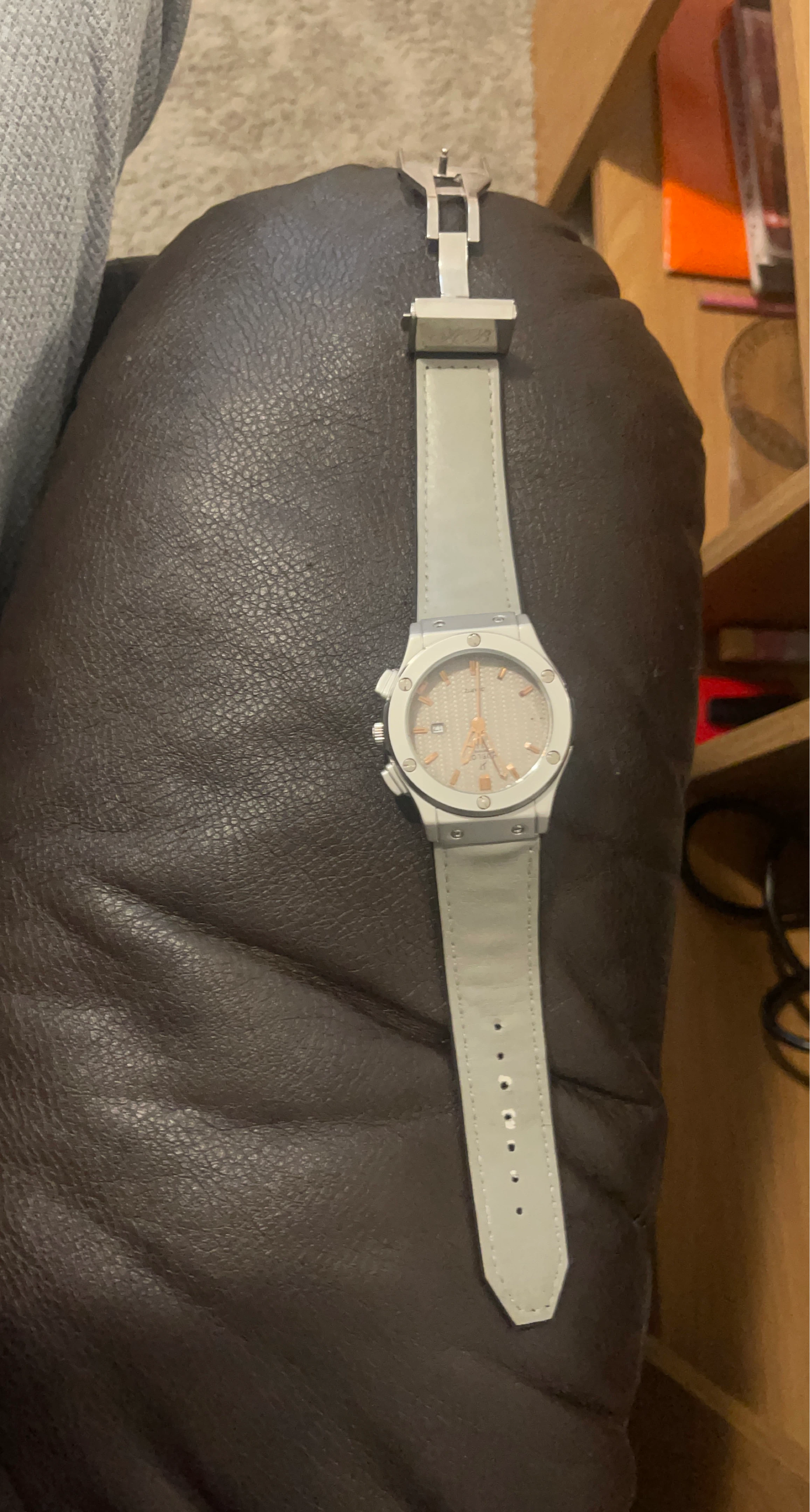 Watch with Grey Strap