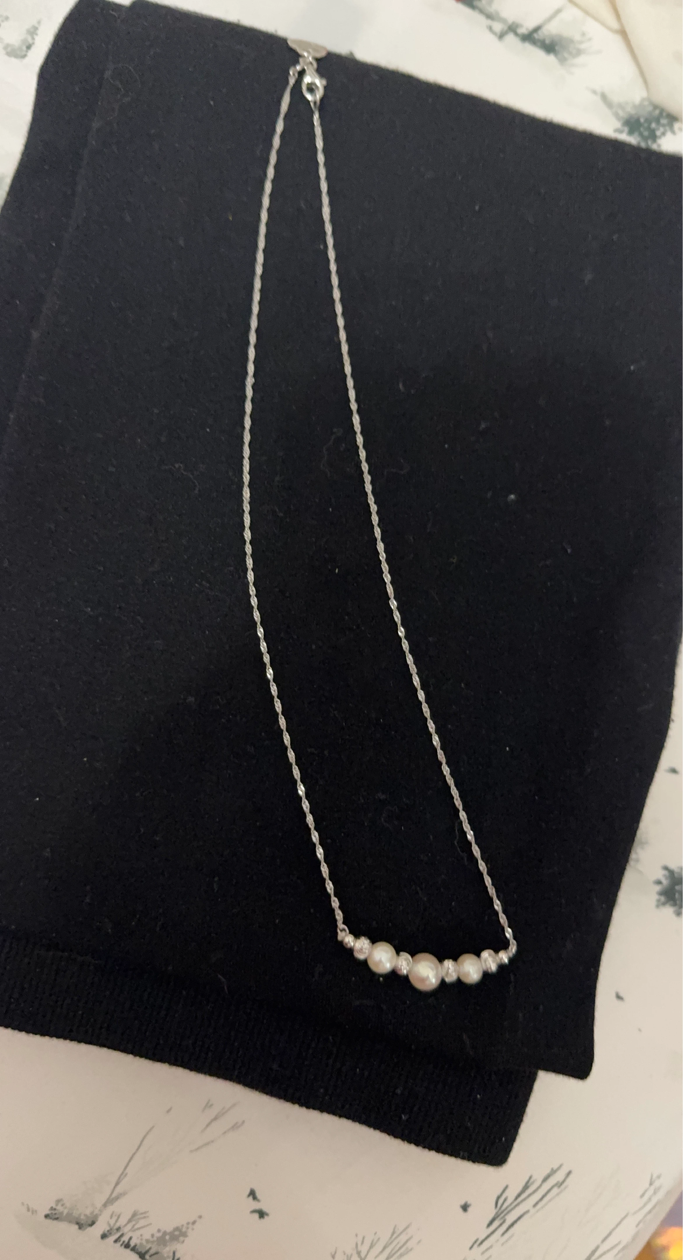 Sterling Silver Pearl Necklace