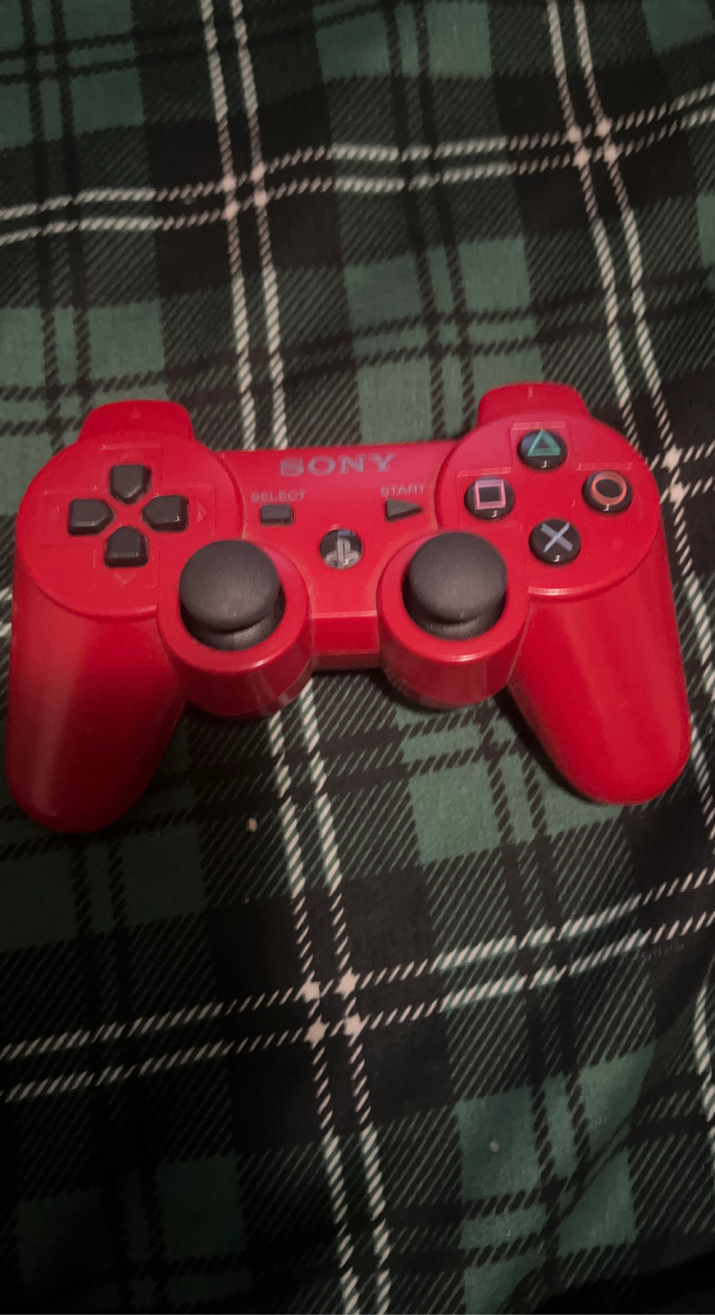 Red Sony PlayStation DualShock 3 Controller
