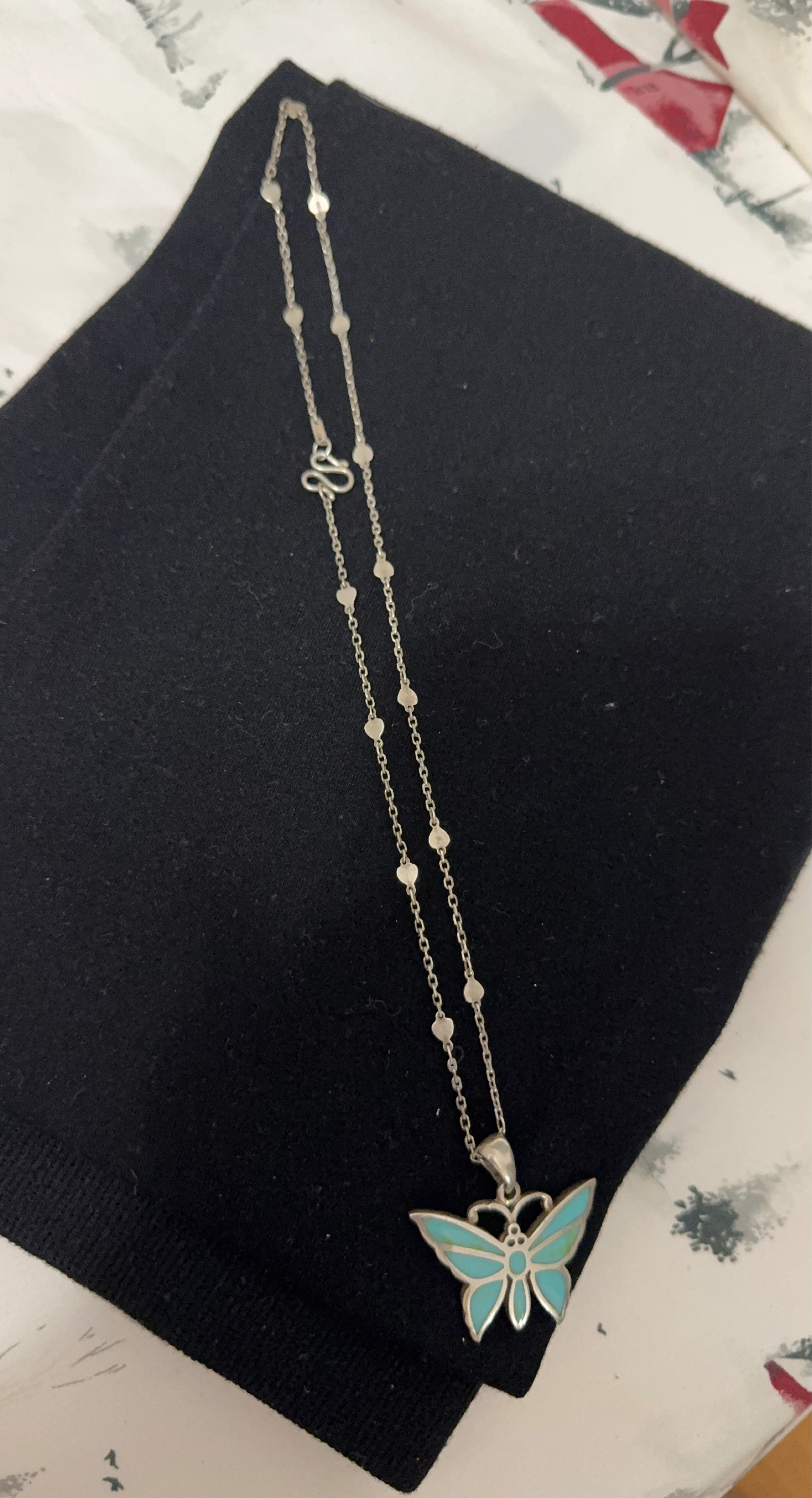 Sterling Silver 925 Butterfly Necklace
