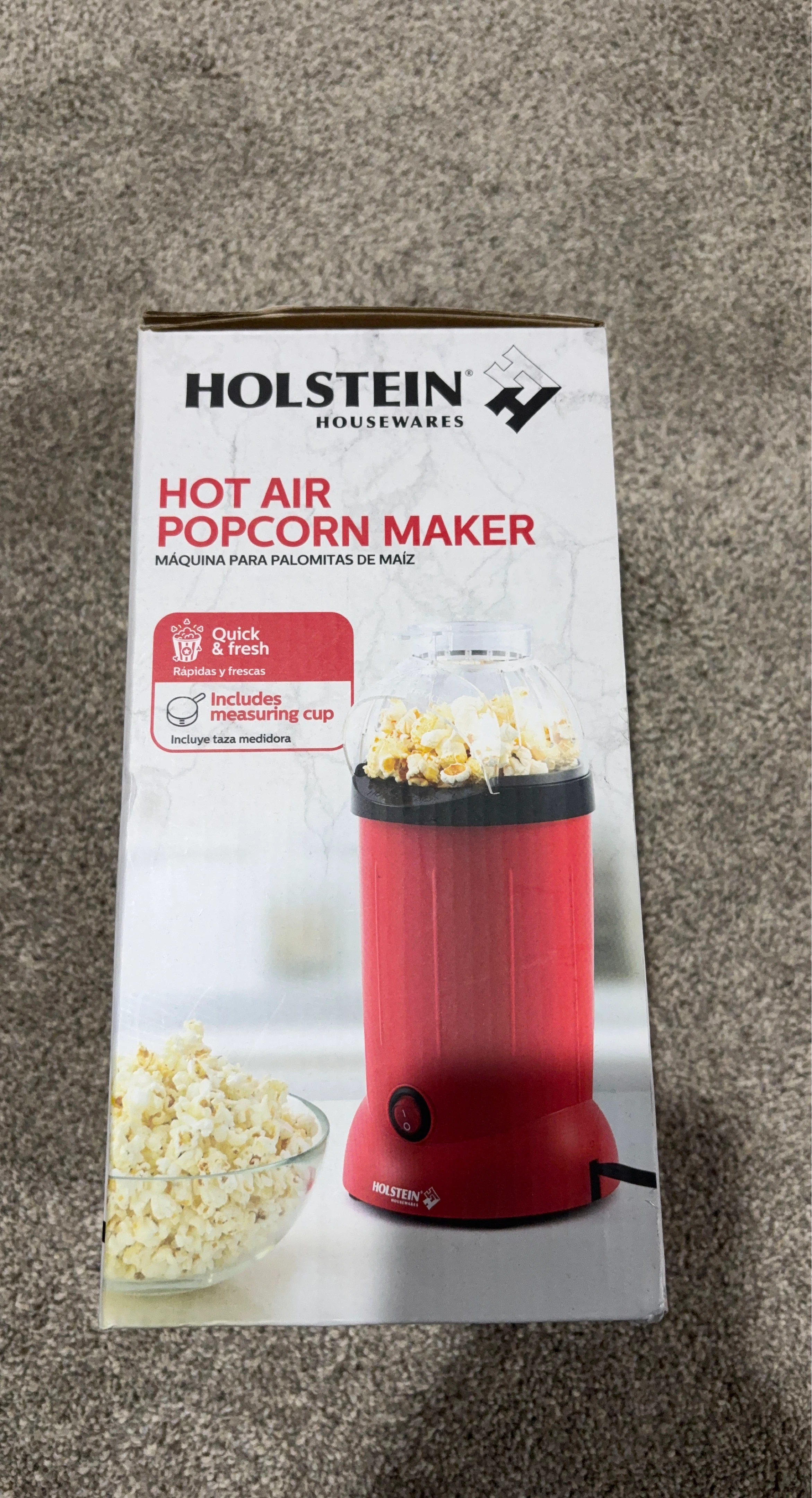 Holstein Housewares Red Hot Air Popcorn Maker