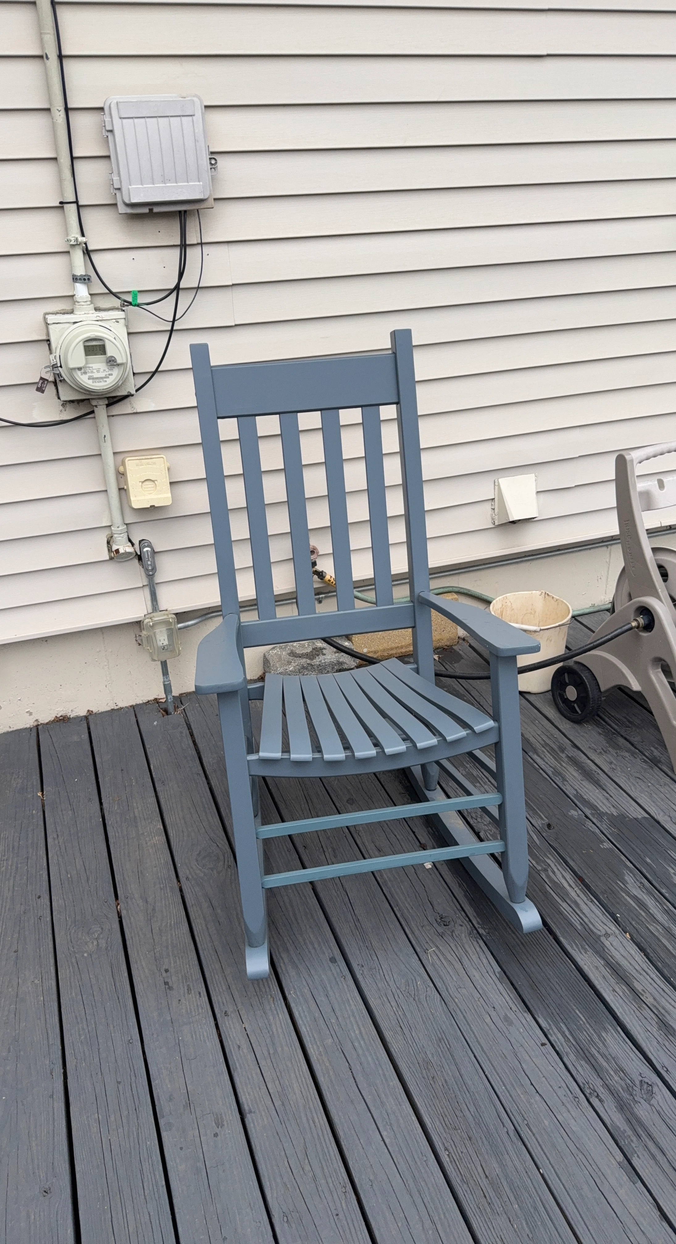 Grey Wooden Rocking Chair