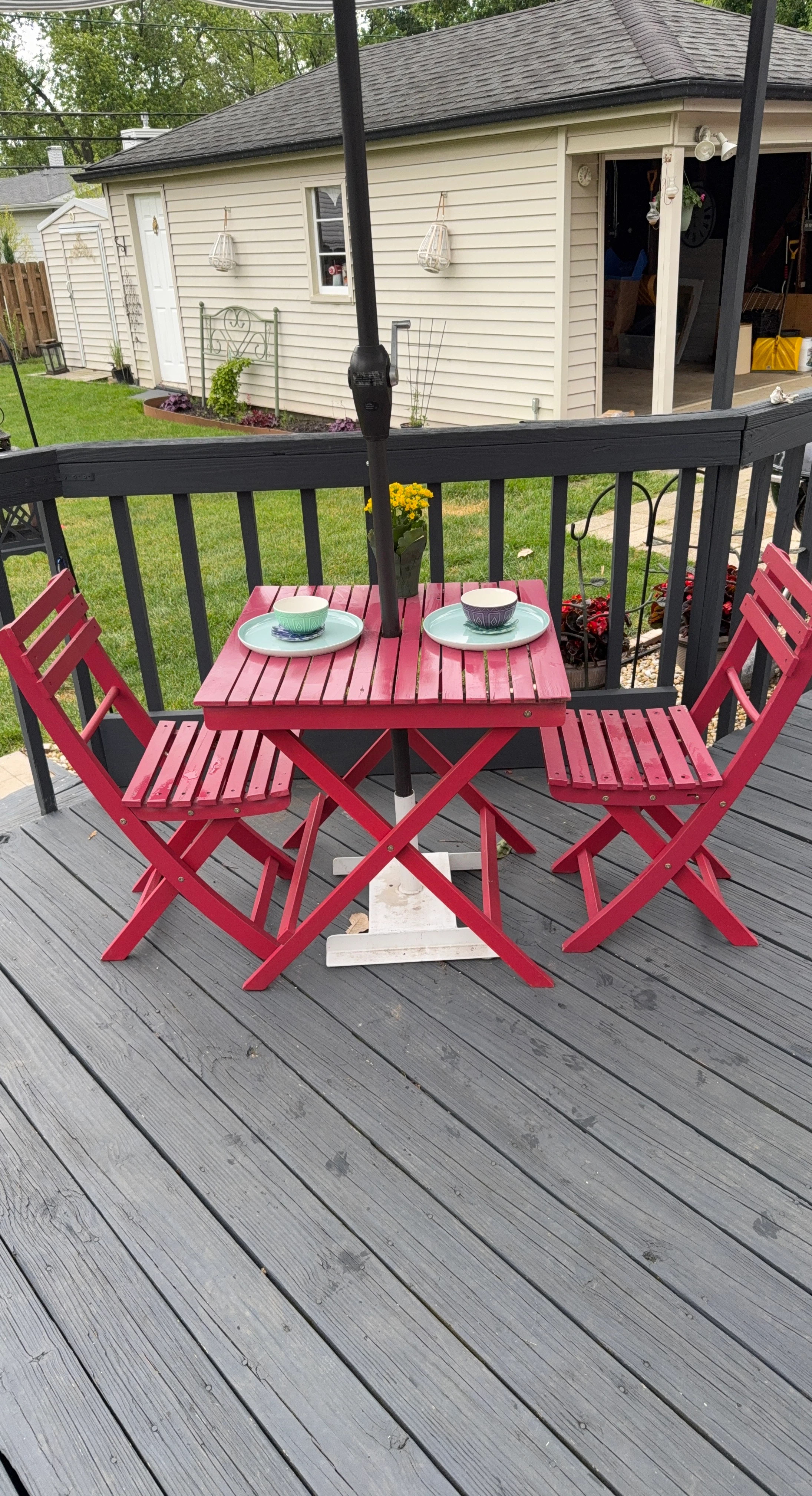 Red Bistro Set
