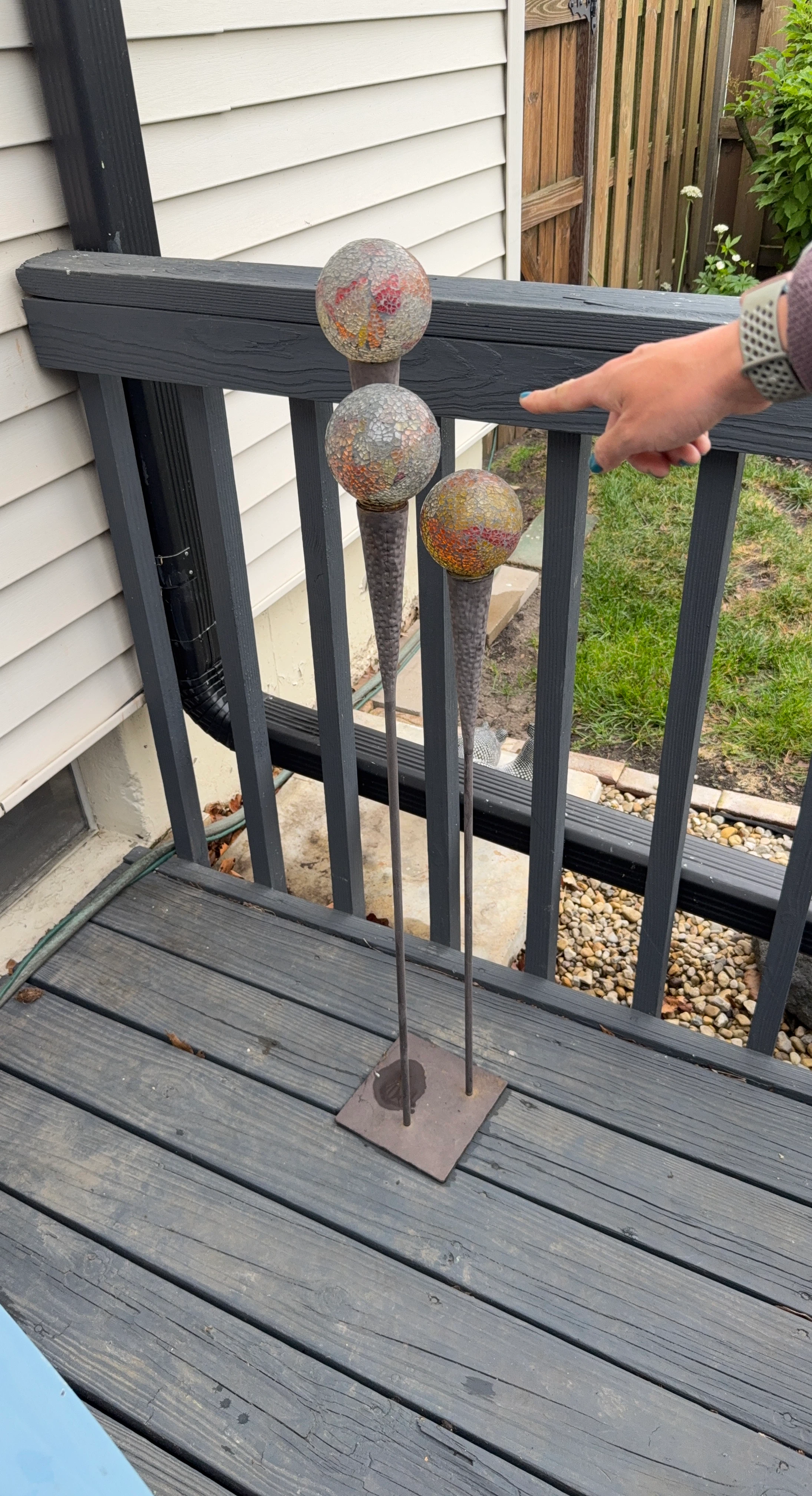 Mosaic Glass Garden Stake