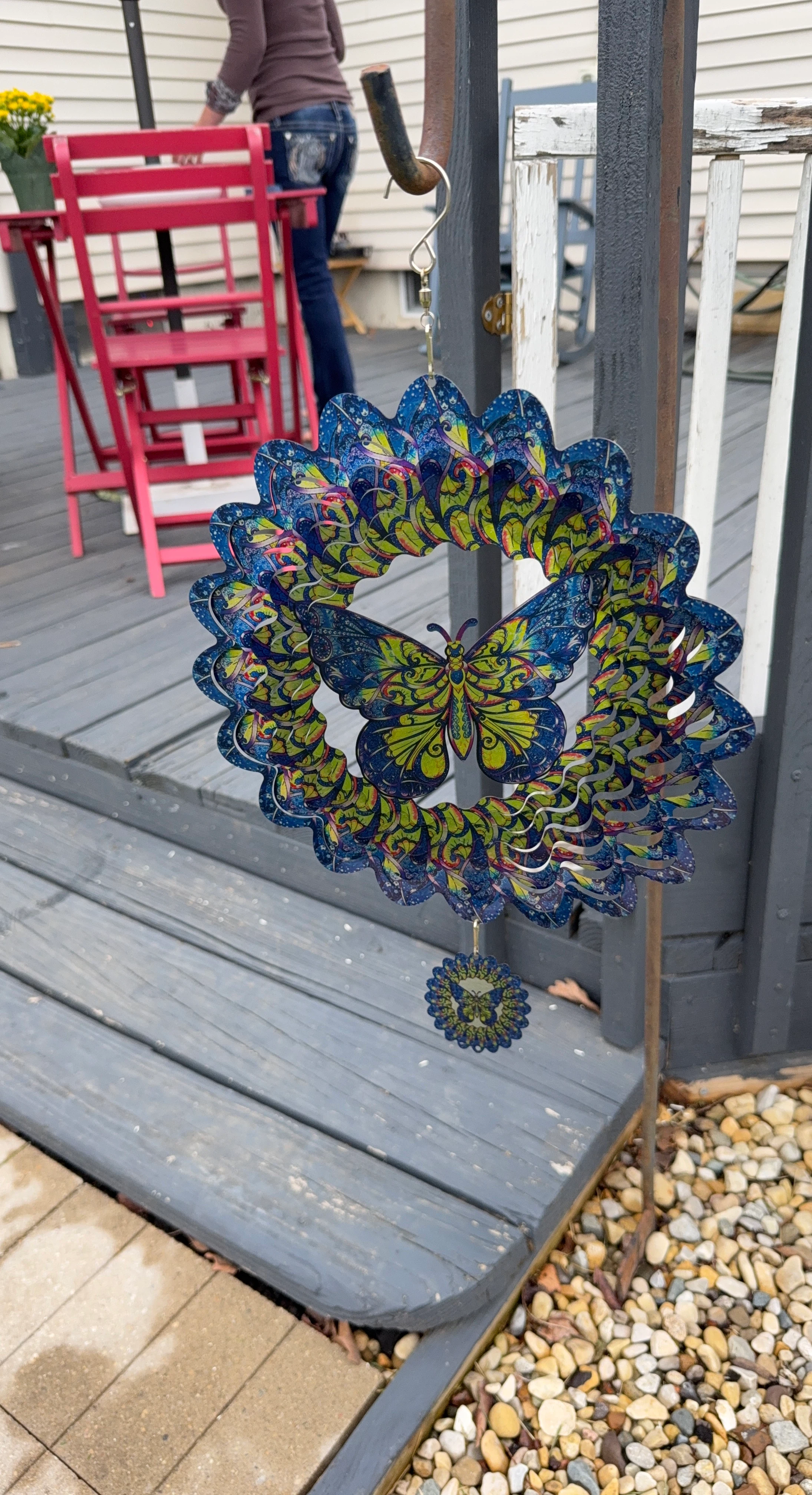 Butterfly Metal Wind Spinner