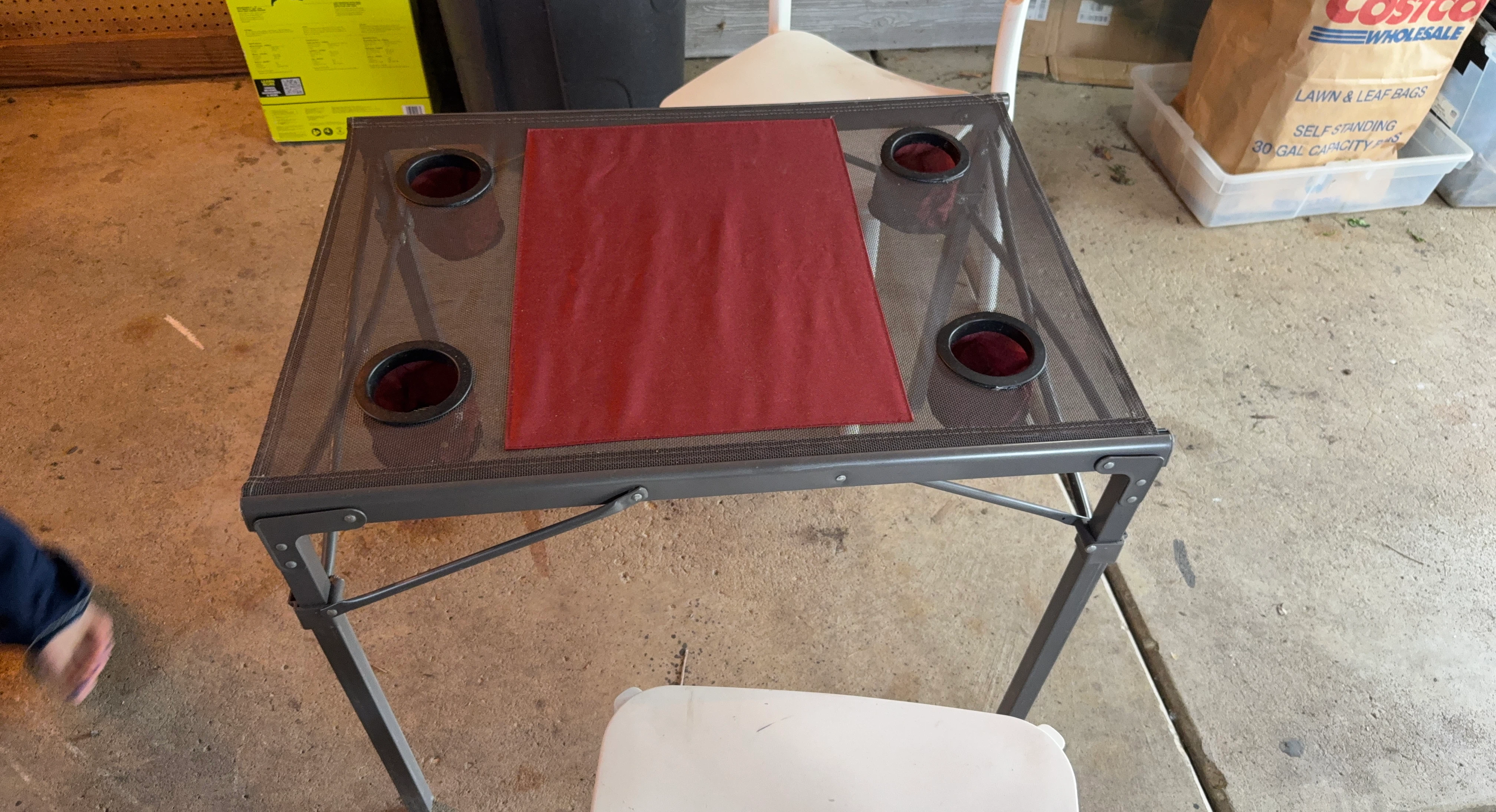 Portable Folding Table with Cup Holders