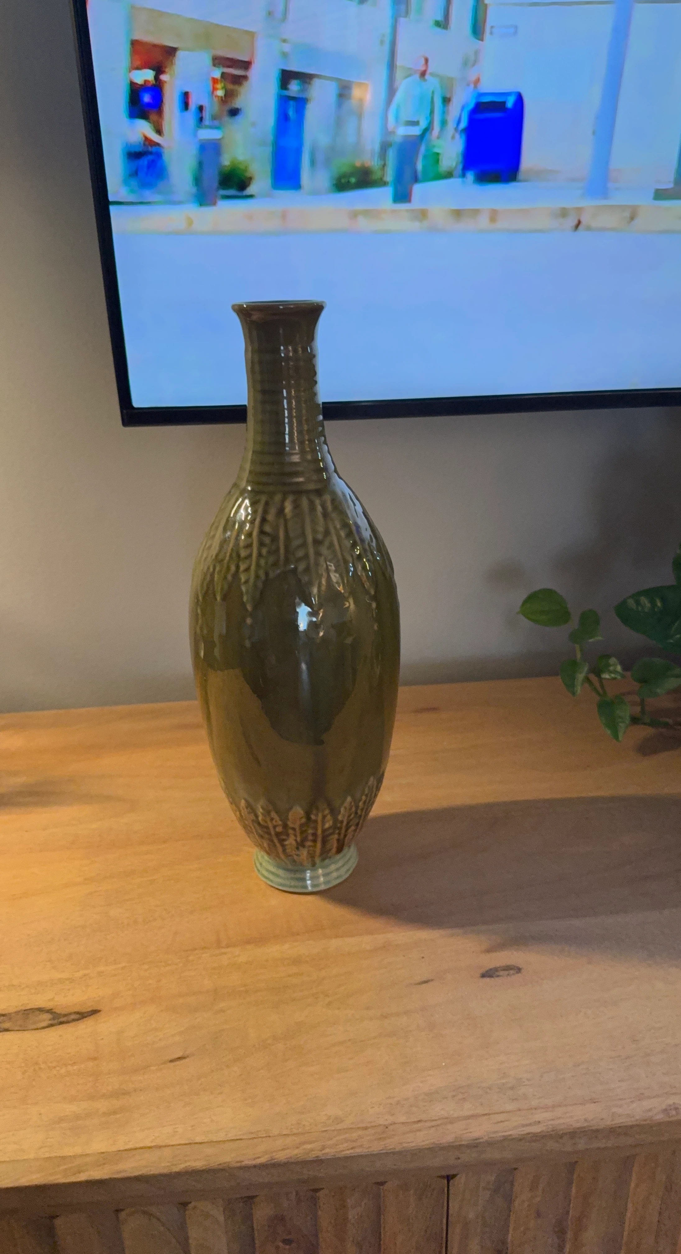Green Ceramic Vase