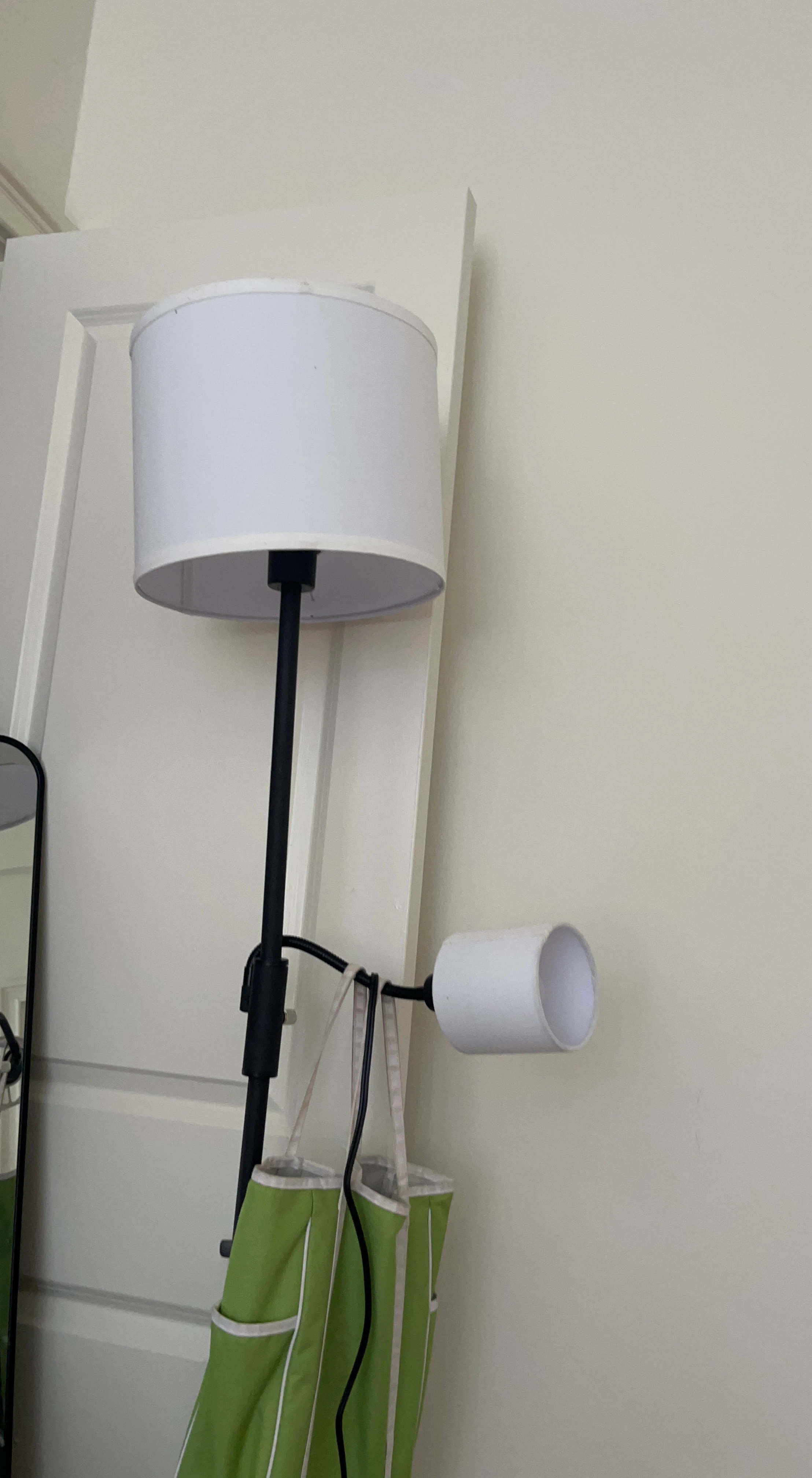 White Drum Shade Floor Lamp