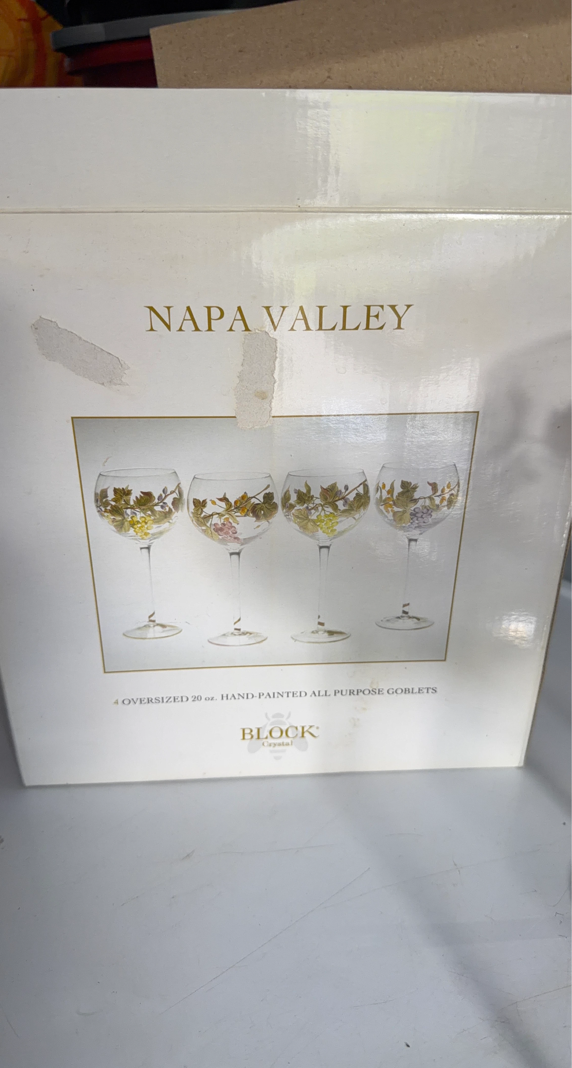 Block Napa Valley Hand-Painted Goblets (Set of 4)