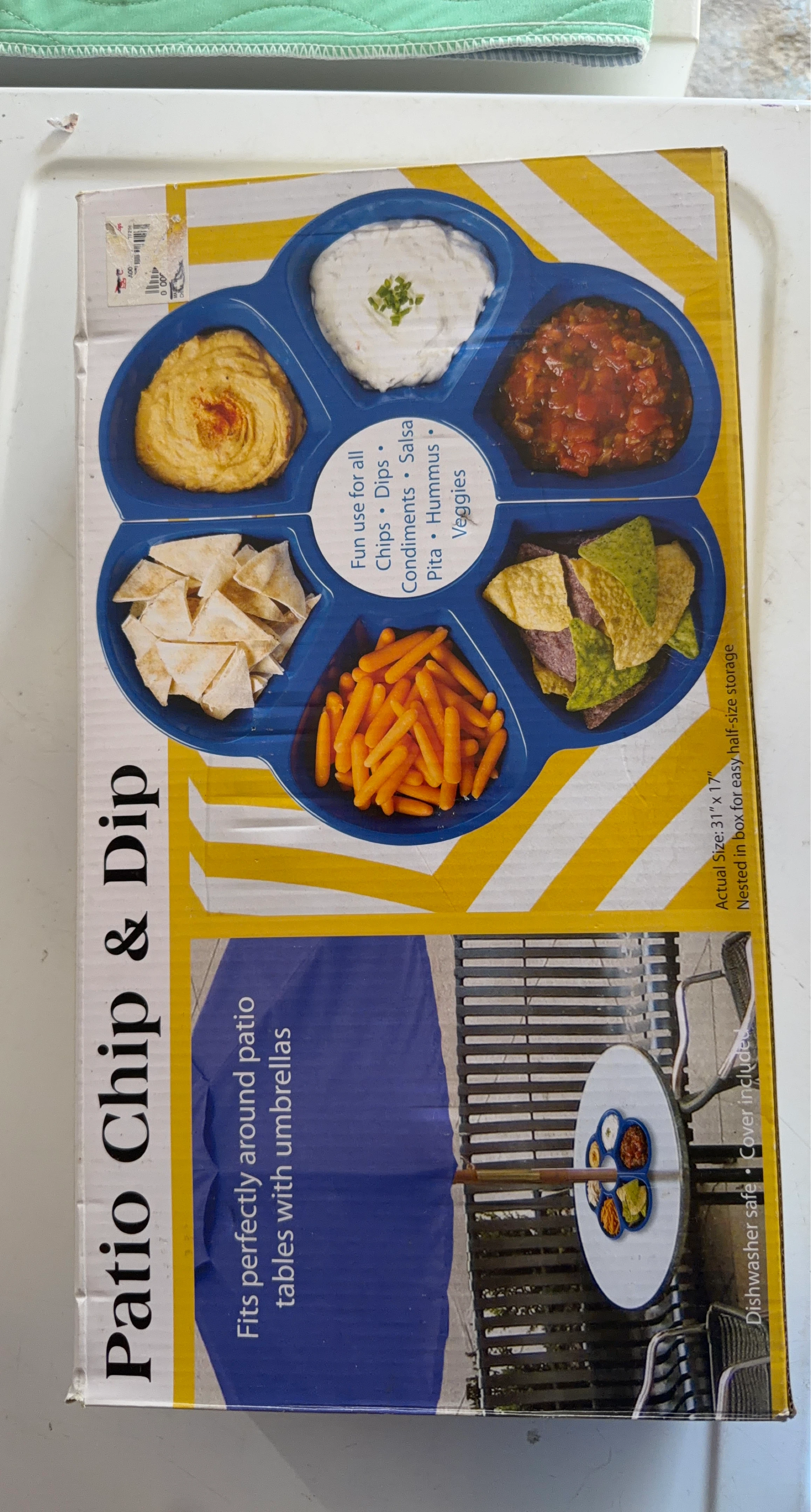 Patio Chip & Dip Serving Platter