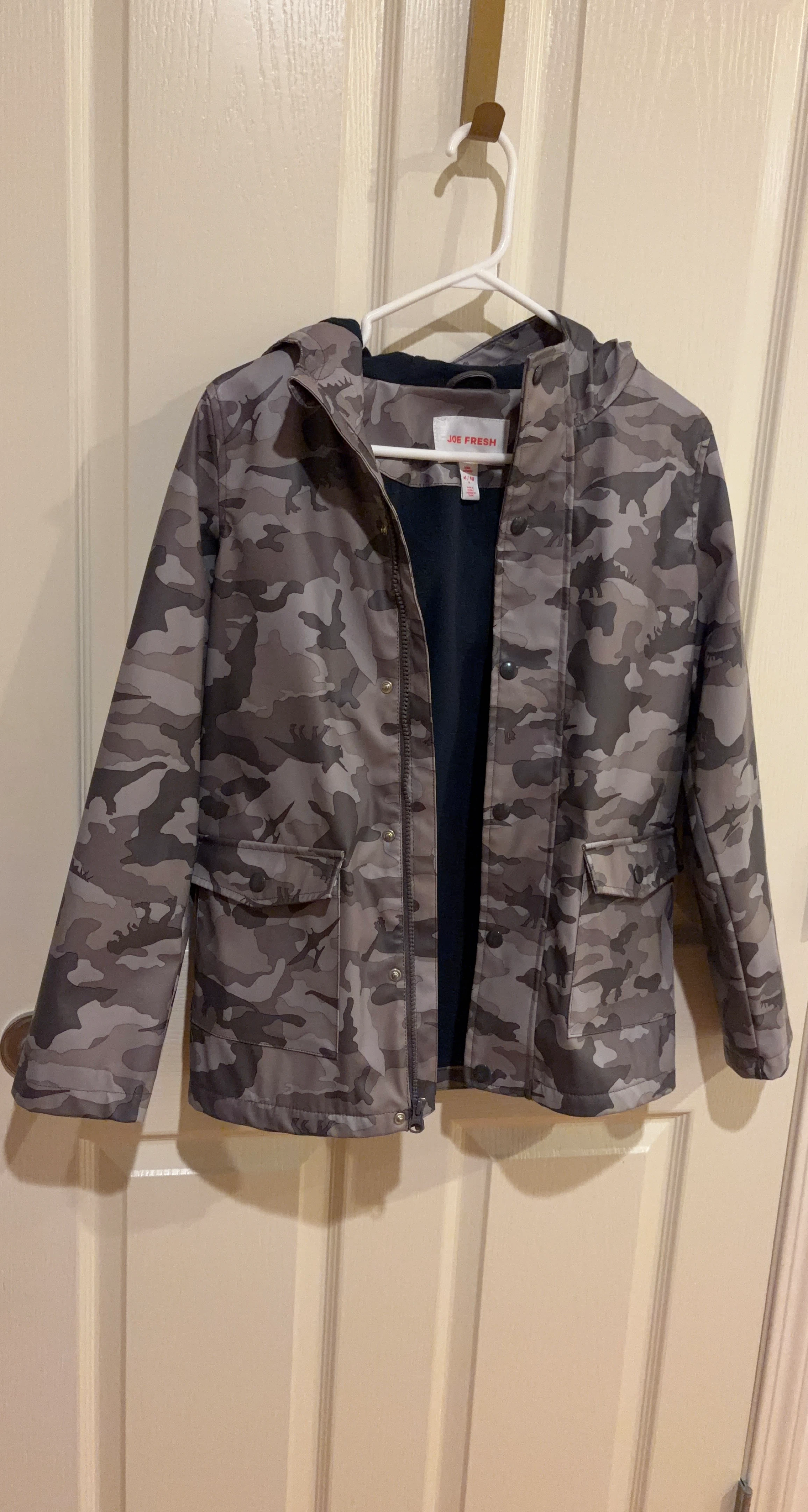 Joe Fresh Camo Dinosaur Print Rain Jacket