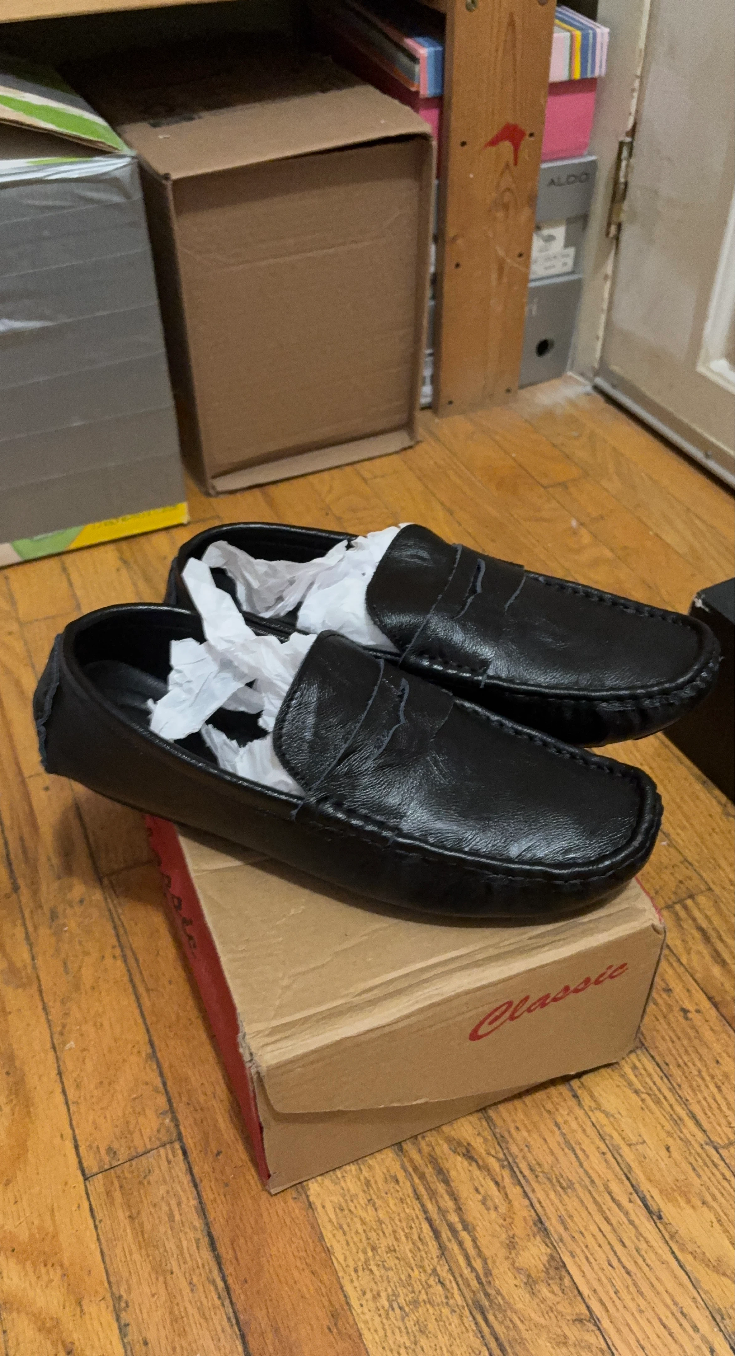 Black Leather Loafers