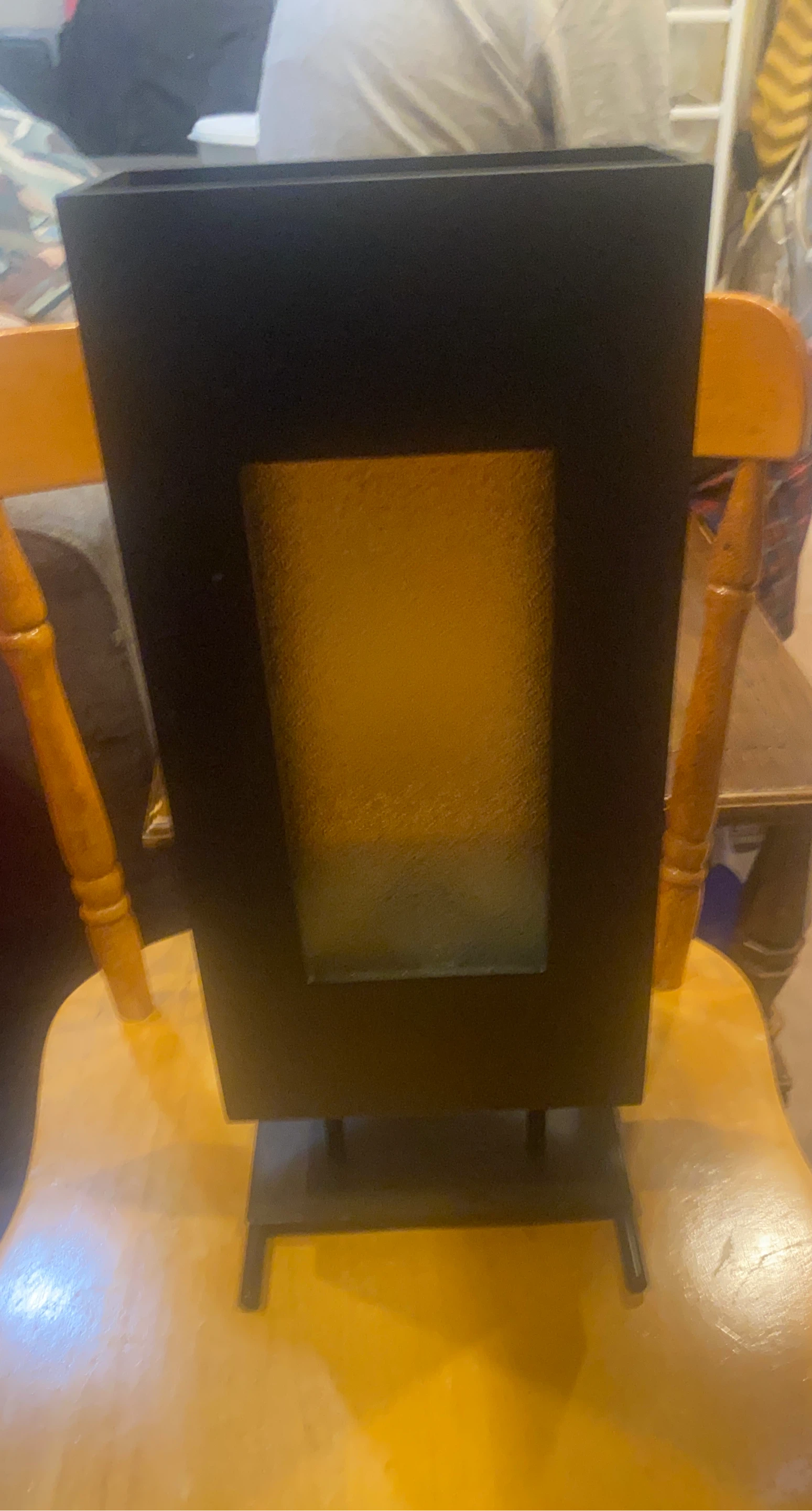 Black decorative candle holder