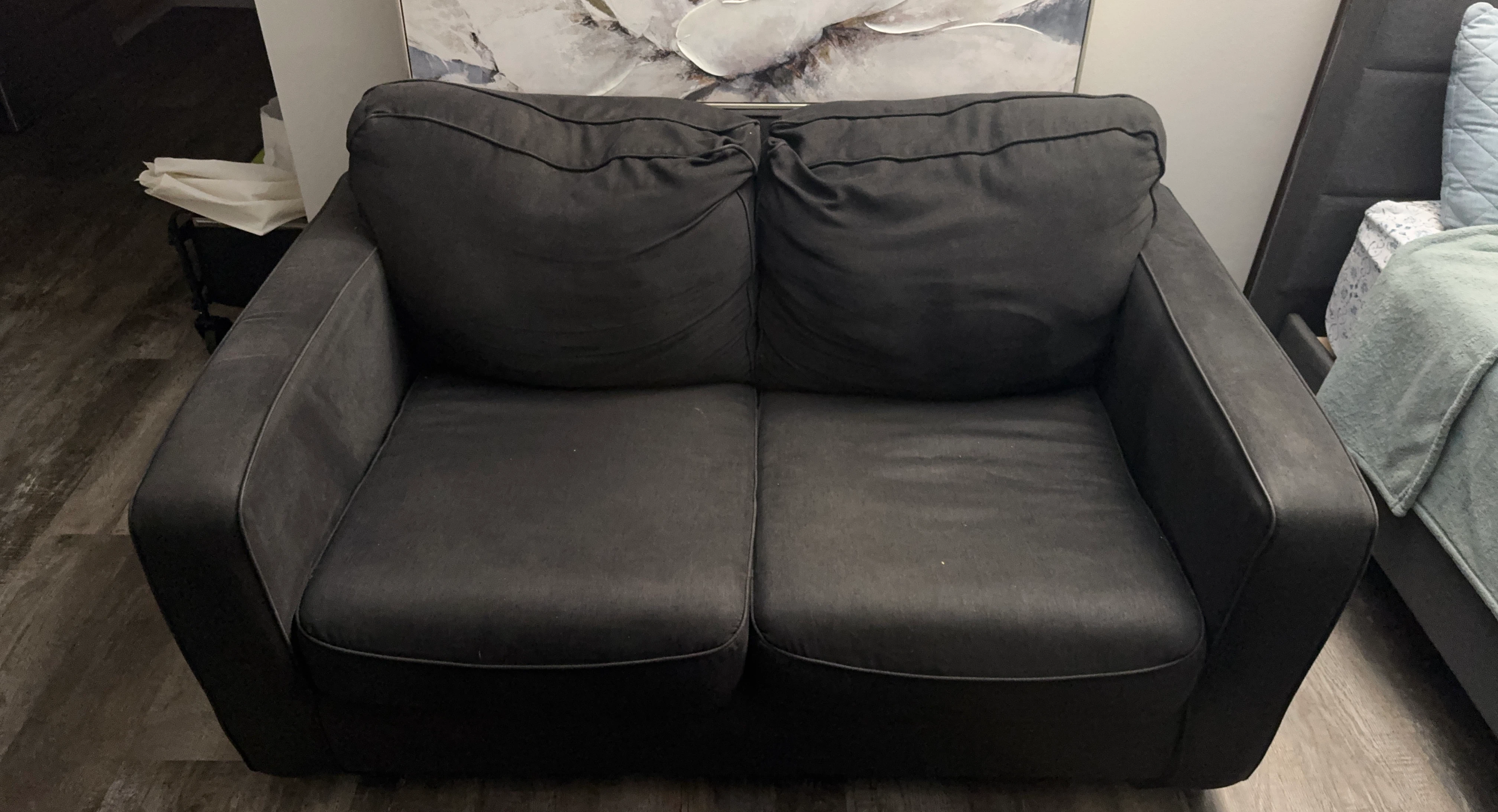 Dark Gray Loveseat Sofa