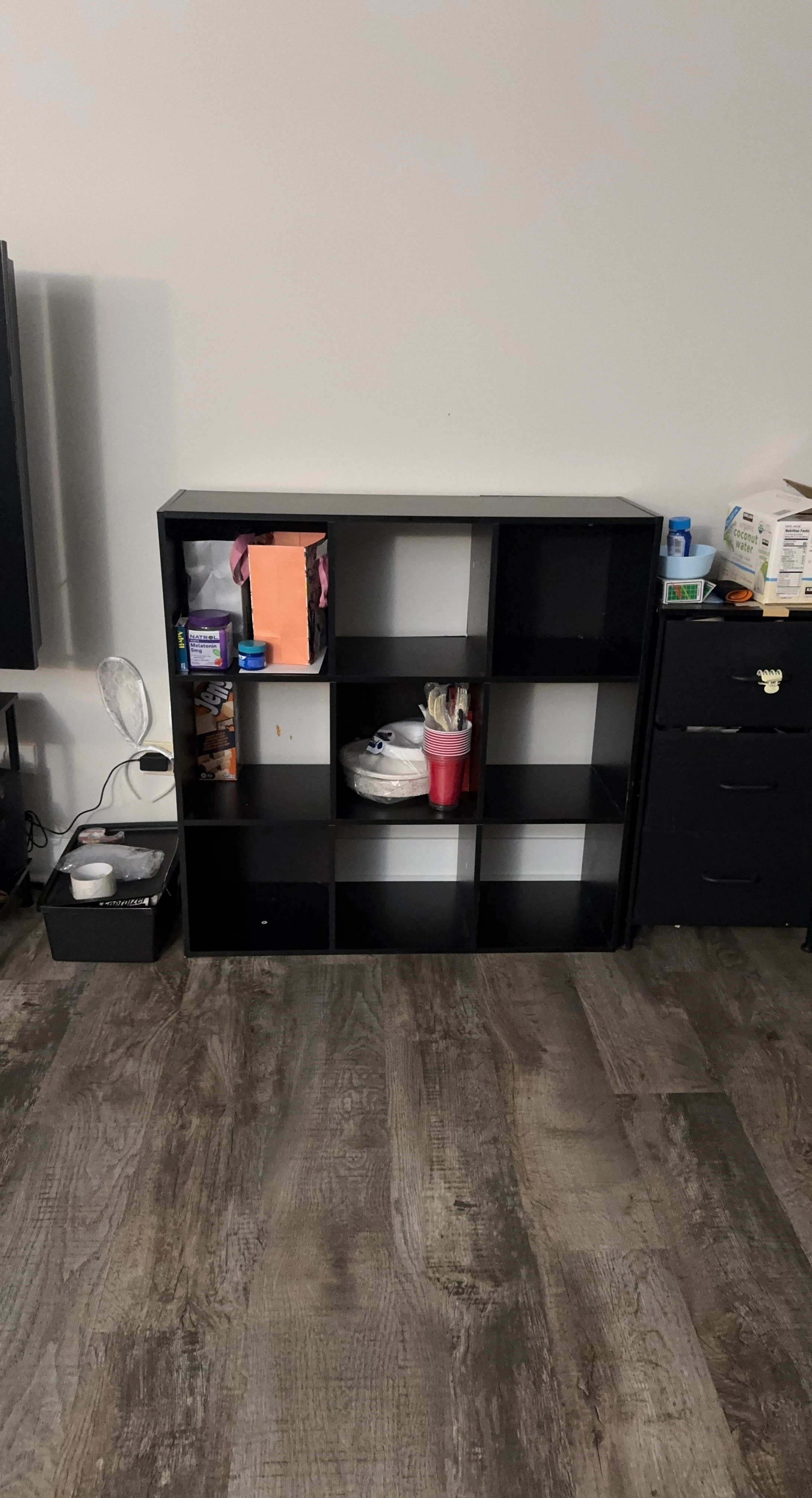 Black 9-Cube Storage Organizer Shelf Unit