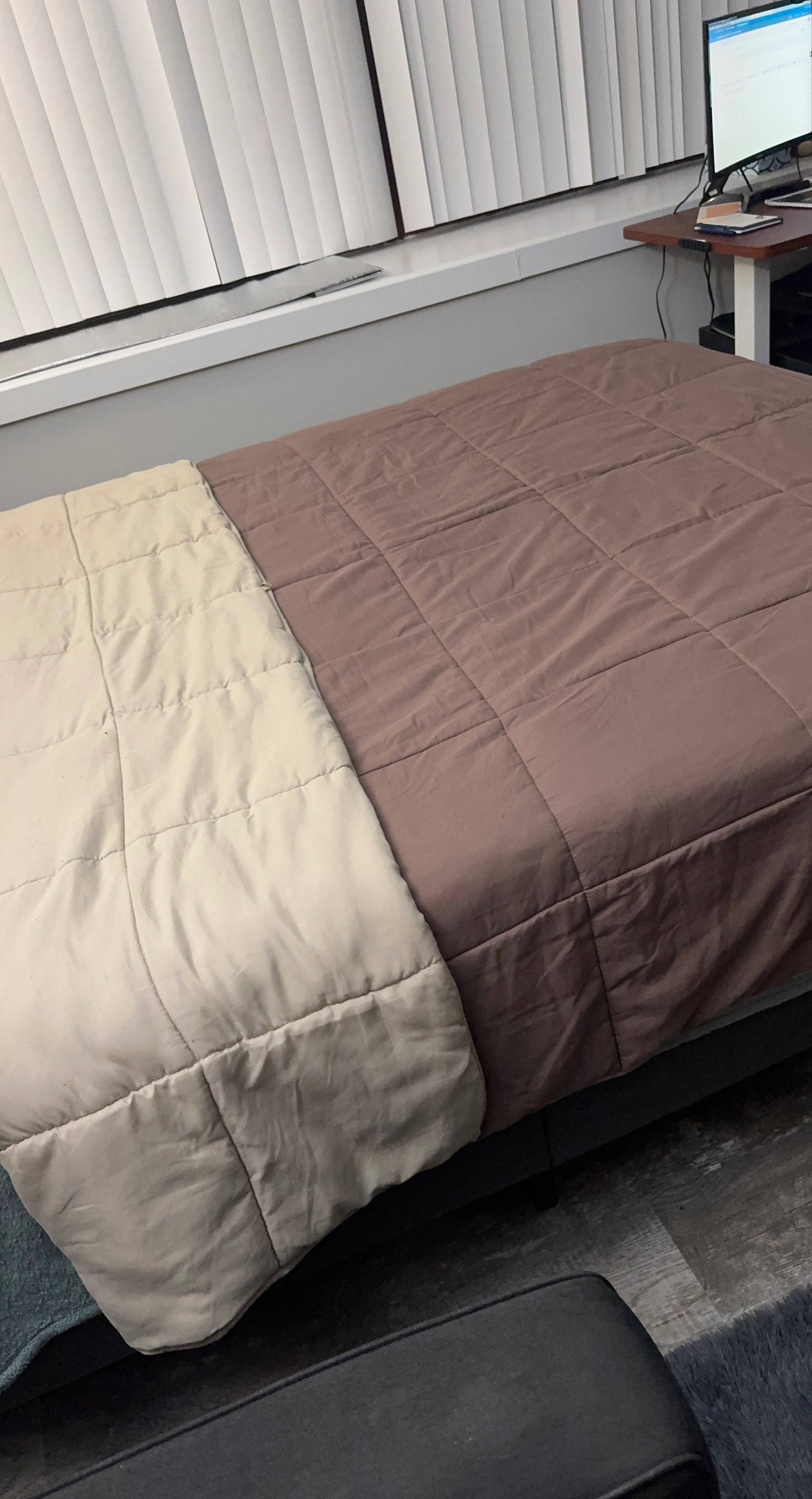 Queen Size Comforter - Brown and Beige
