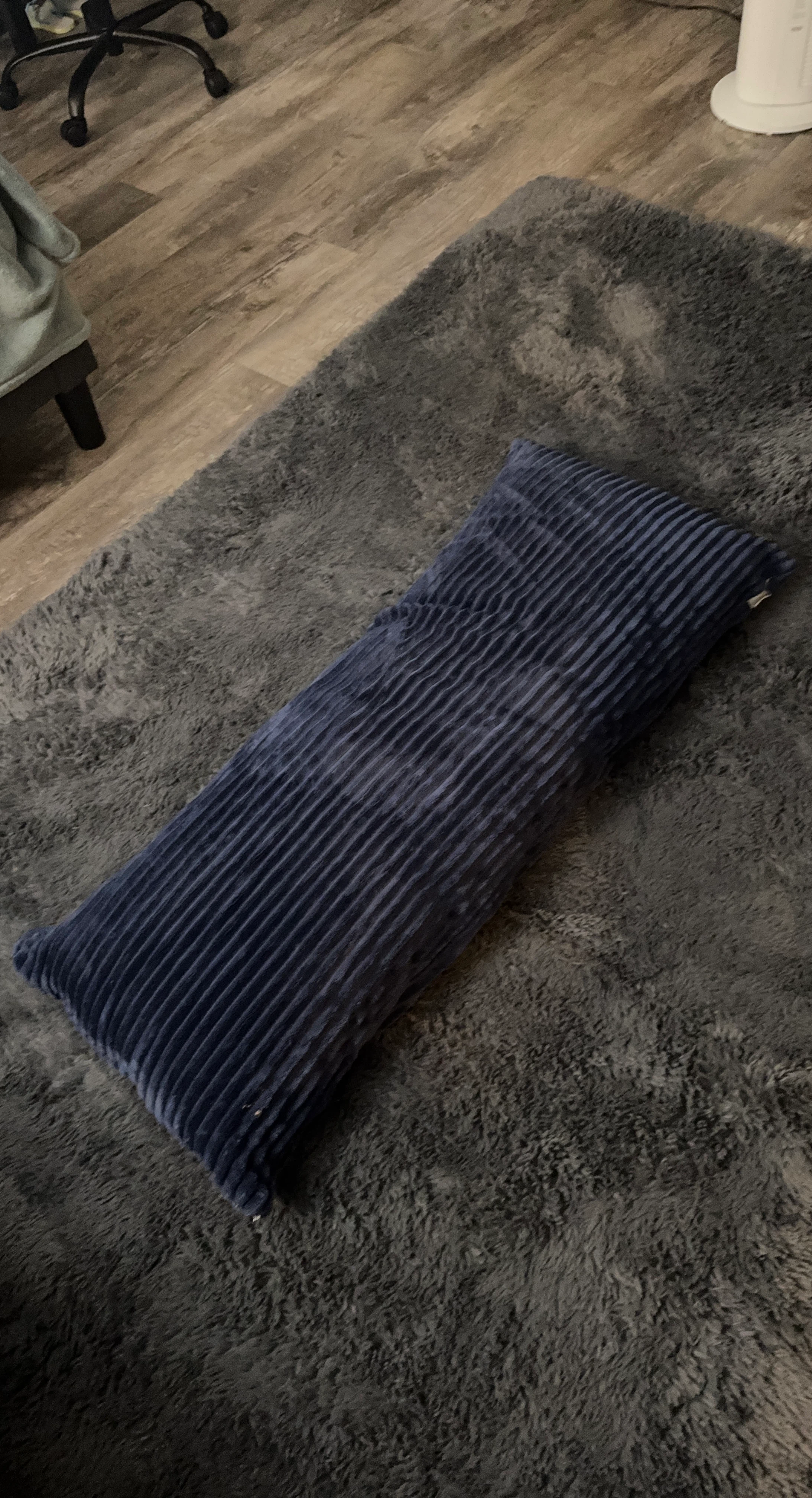 Navy Blue Corduroy Body Pillow