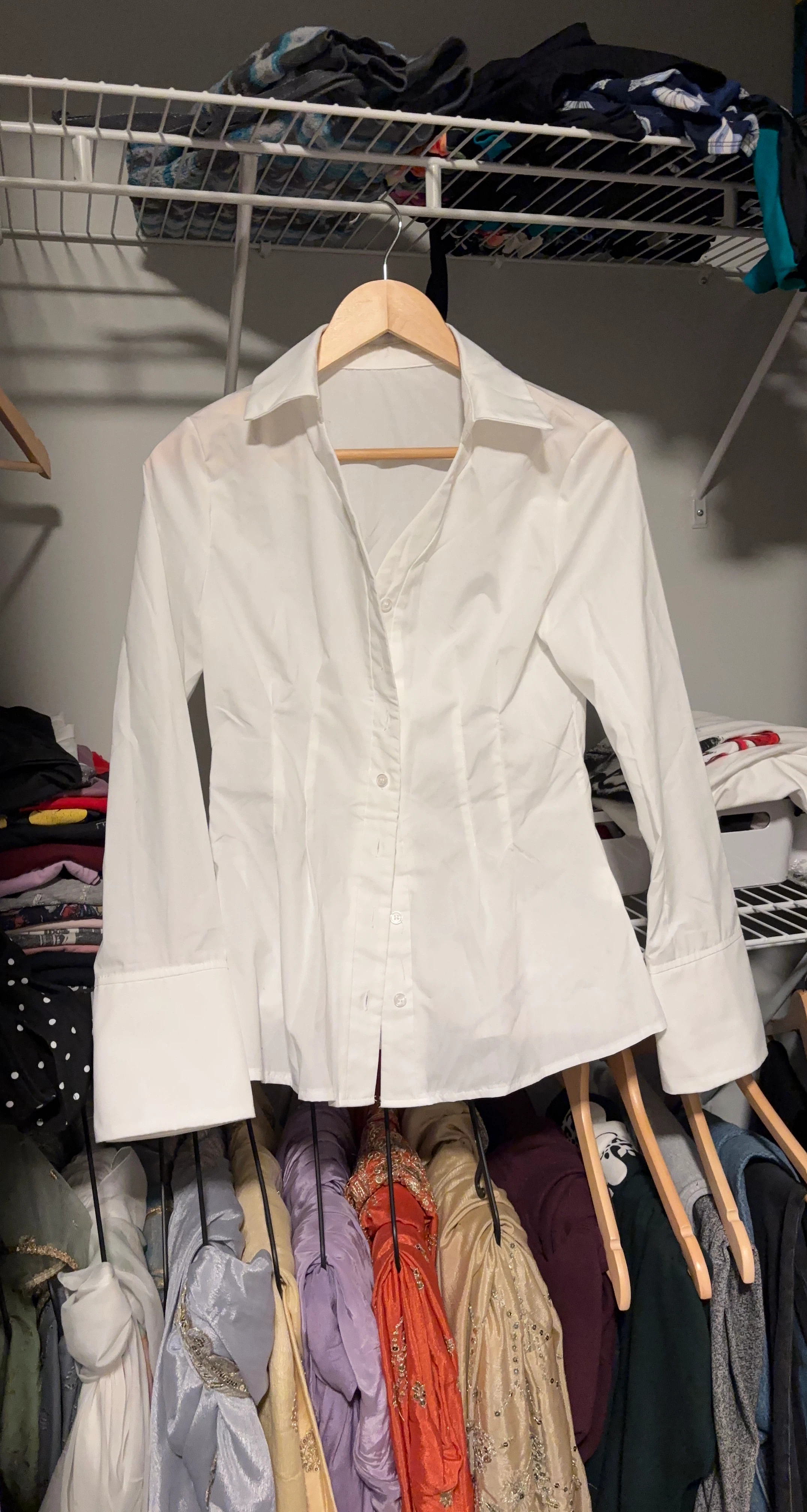White Button-Up Dress Shirt