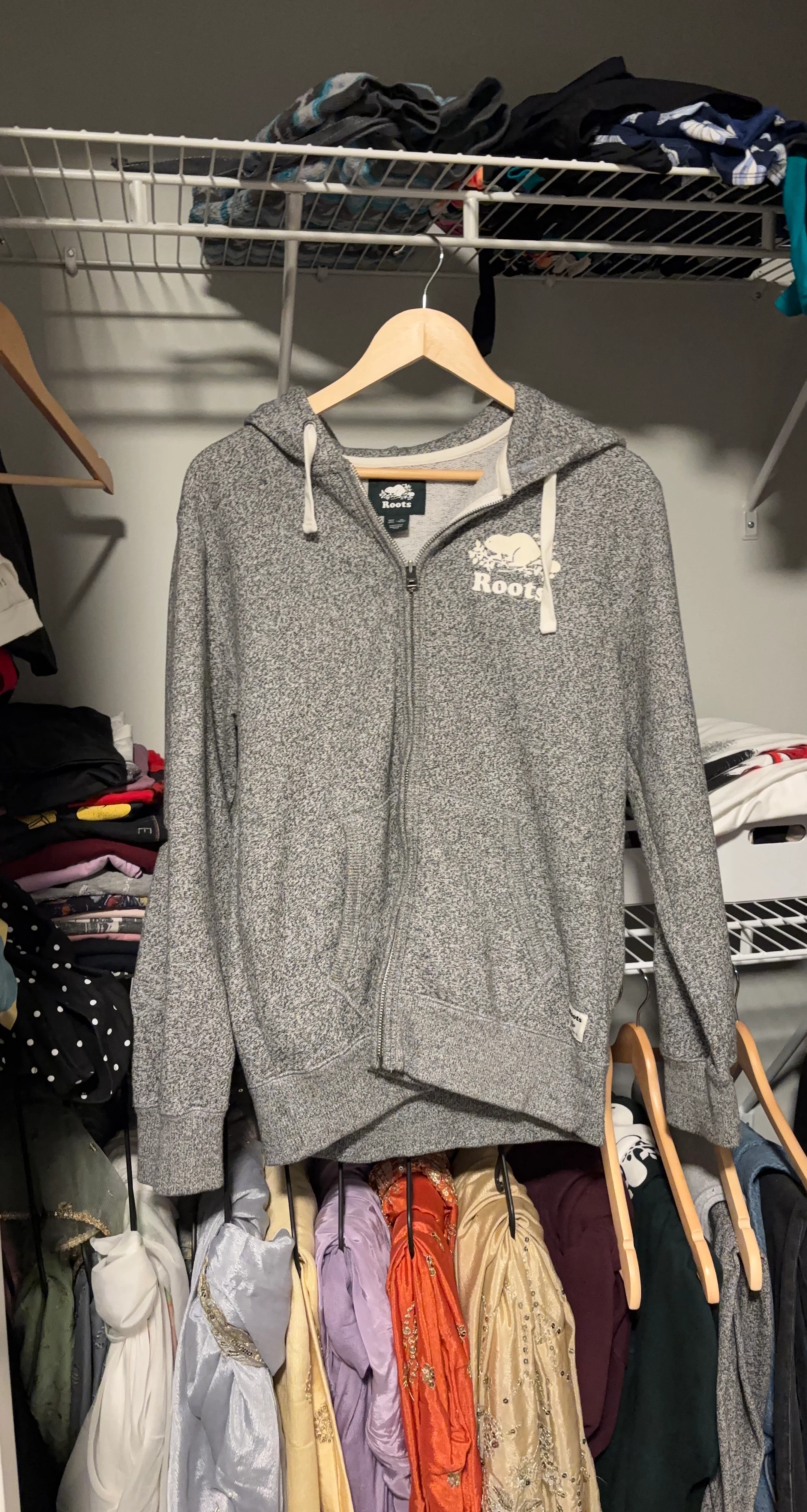 Roots Grey Zip-Up Hoodie