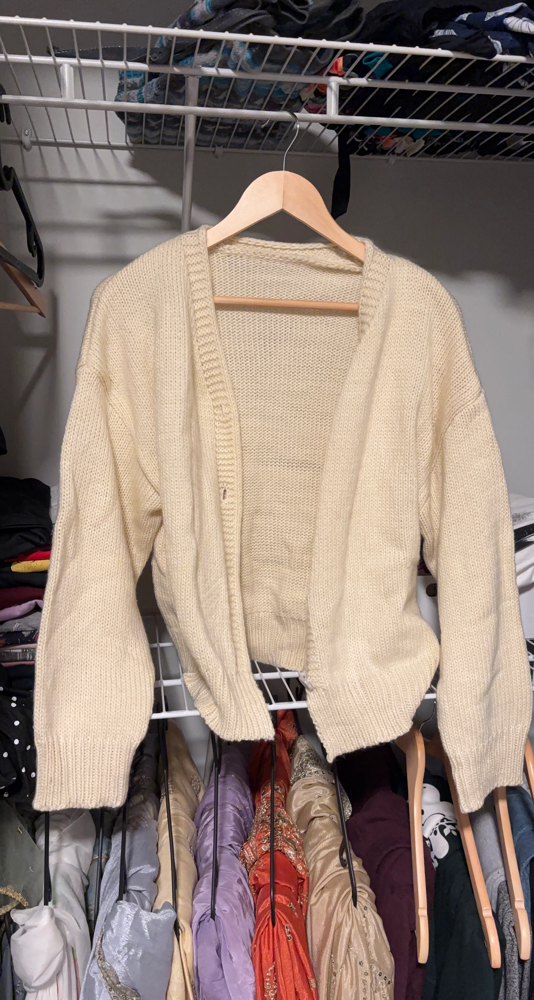 Cream Knit Cardigan