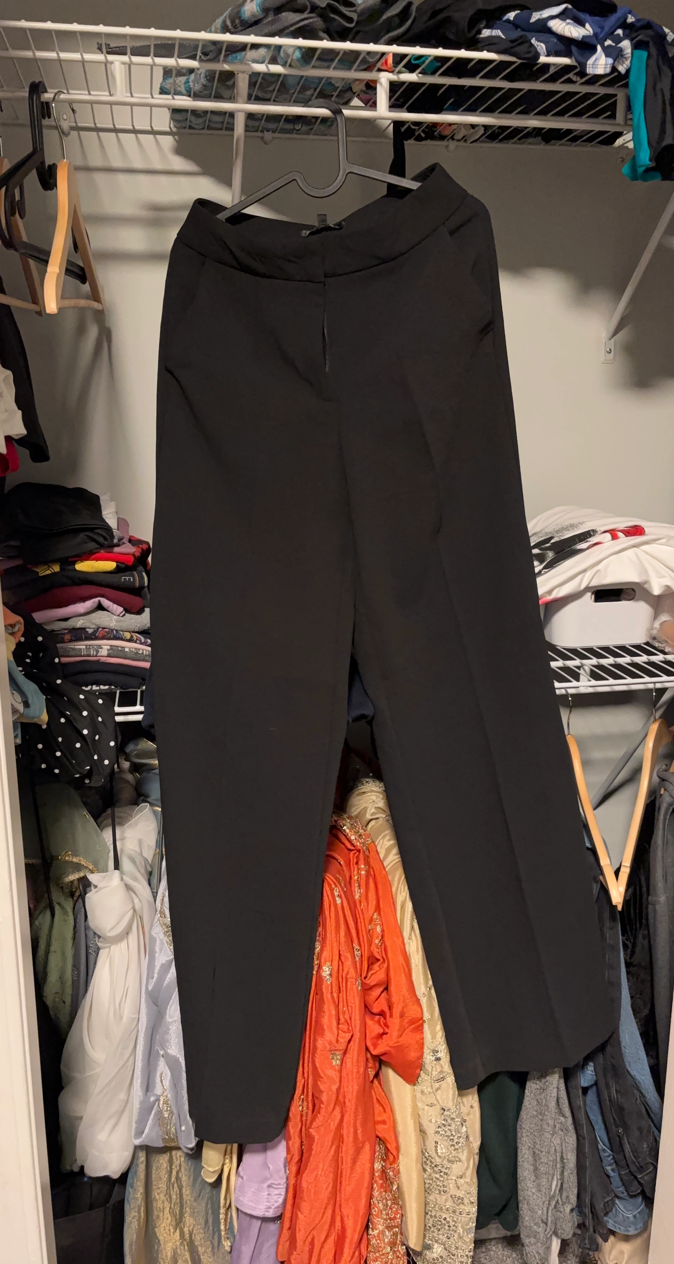 Black Cropped Wide-Leg Pants