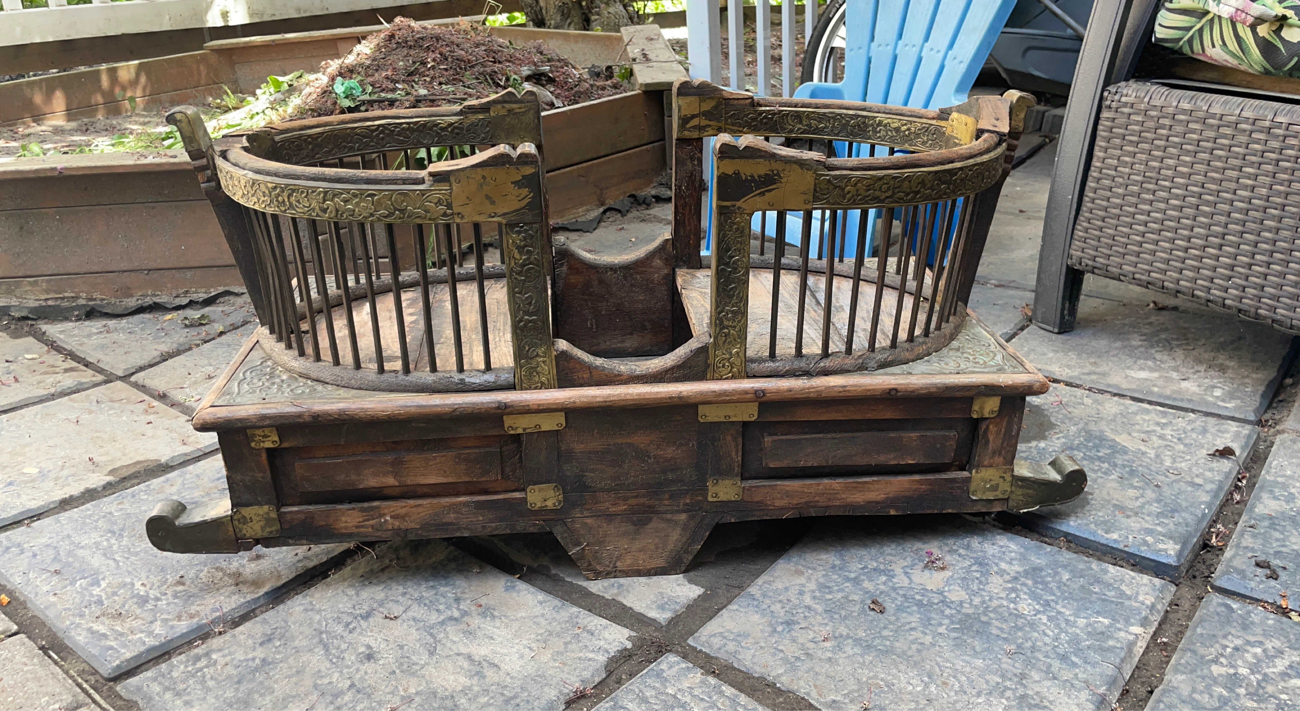 Vintage Wooden Decorative Bird Cage