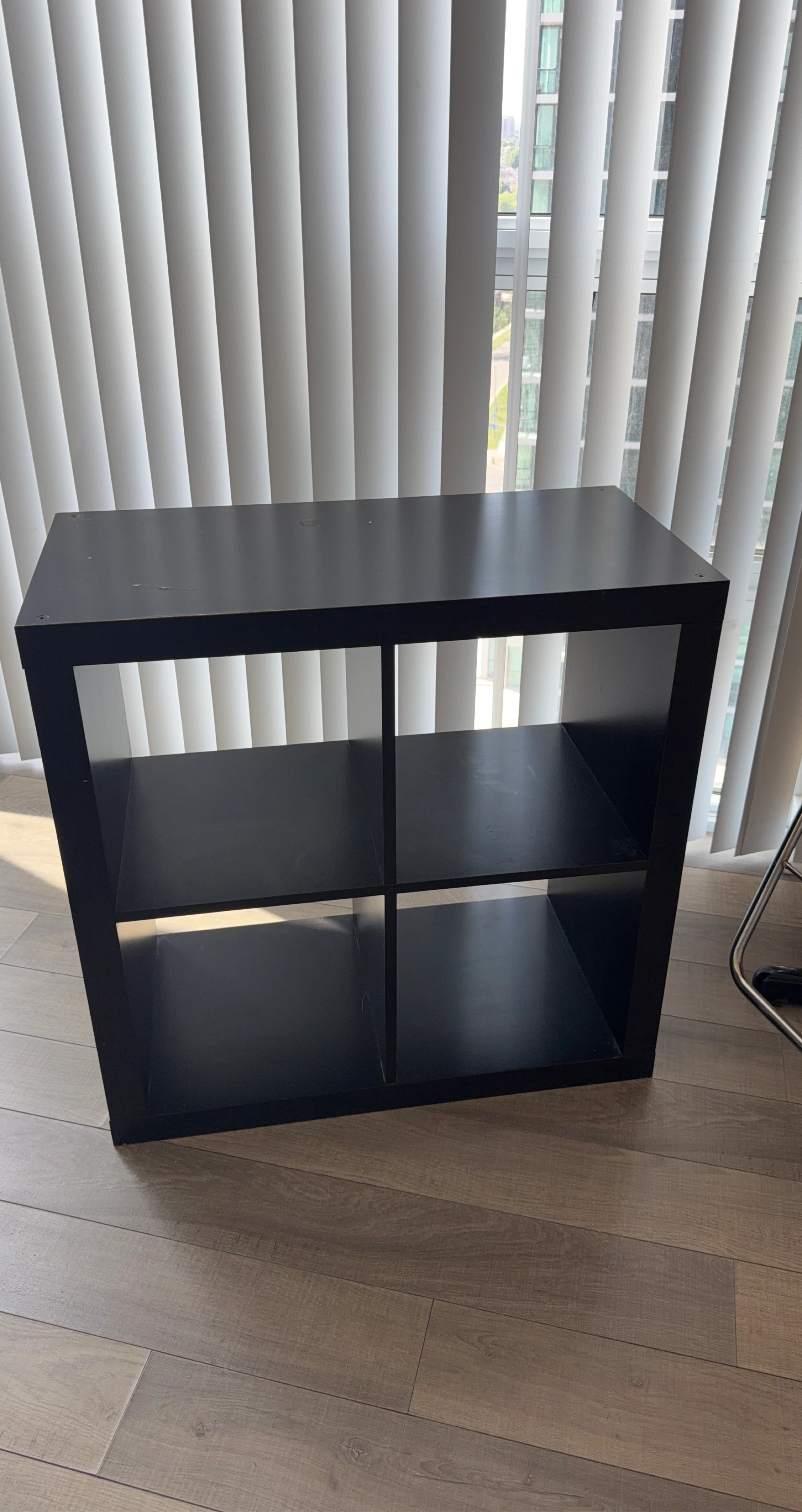 Black 4-Cube Storage Shelf