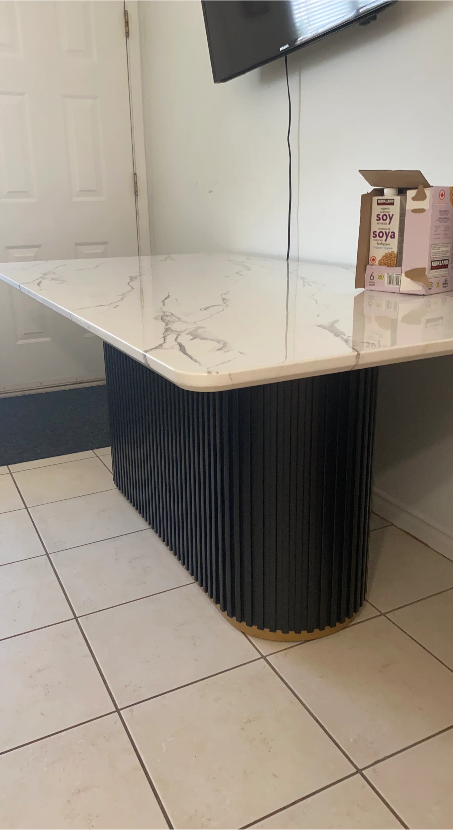 Modern Dining Table with Marble Top
