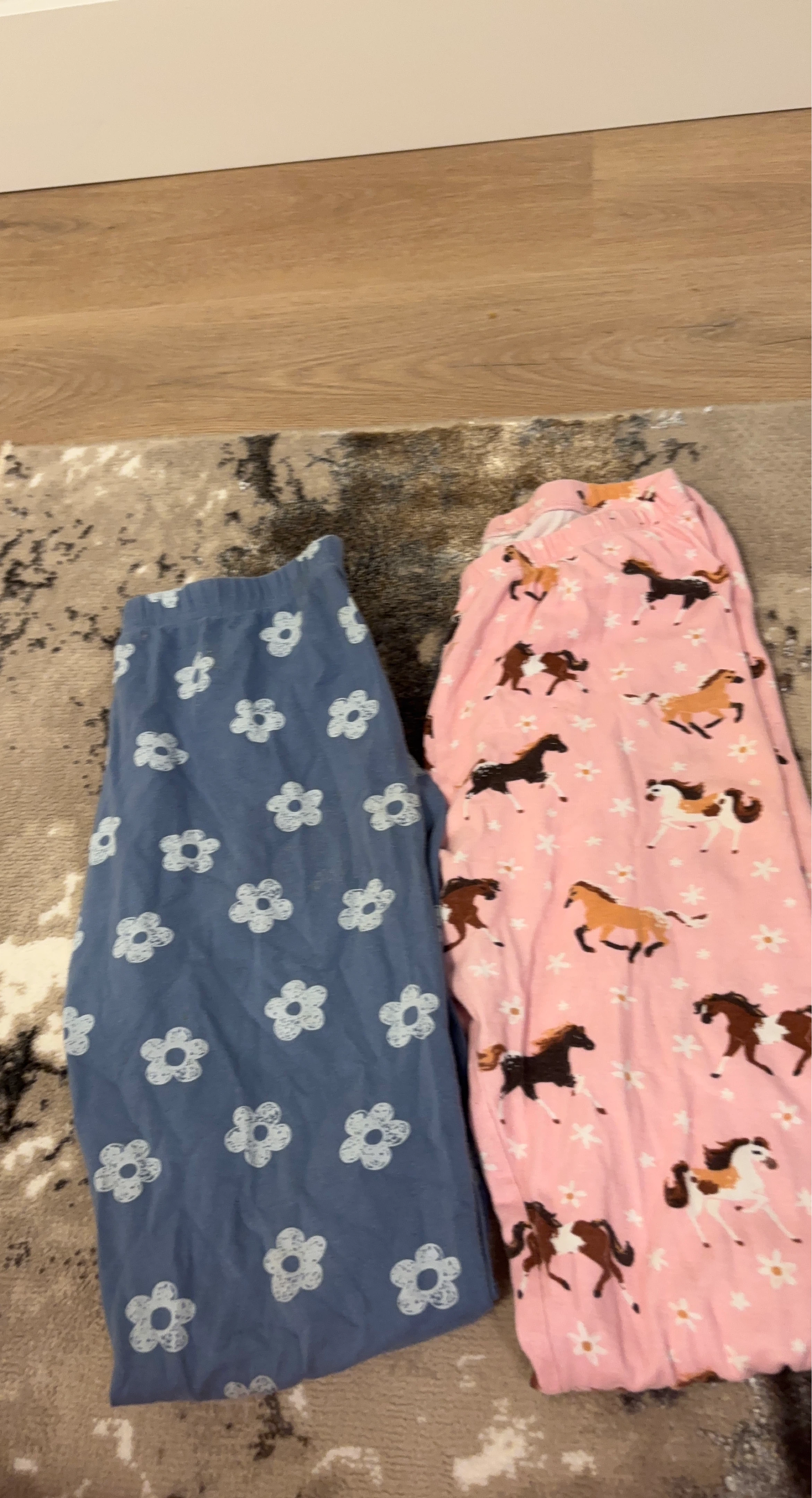 Kids Pajama Set - Horse and Flower Prints