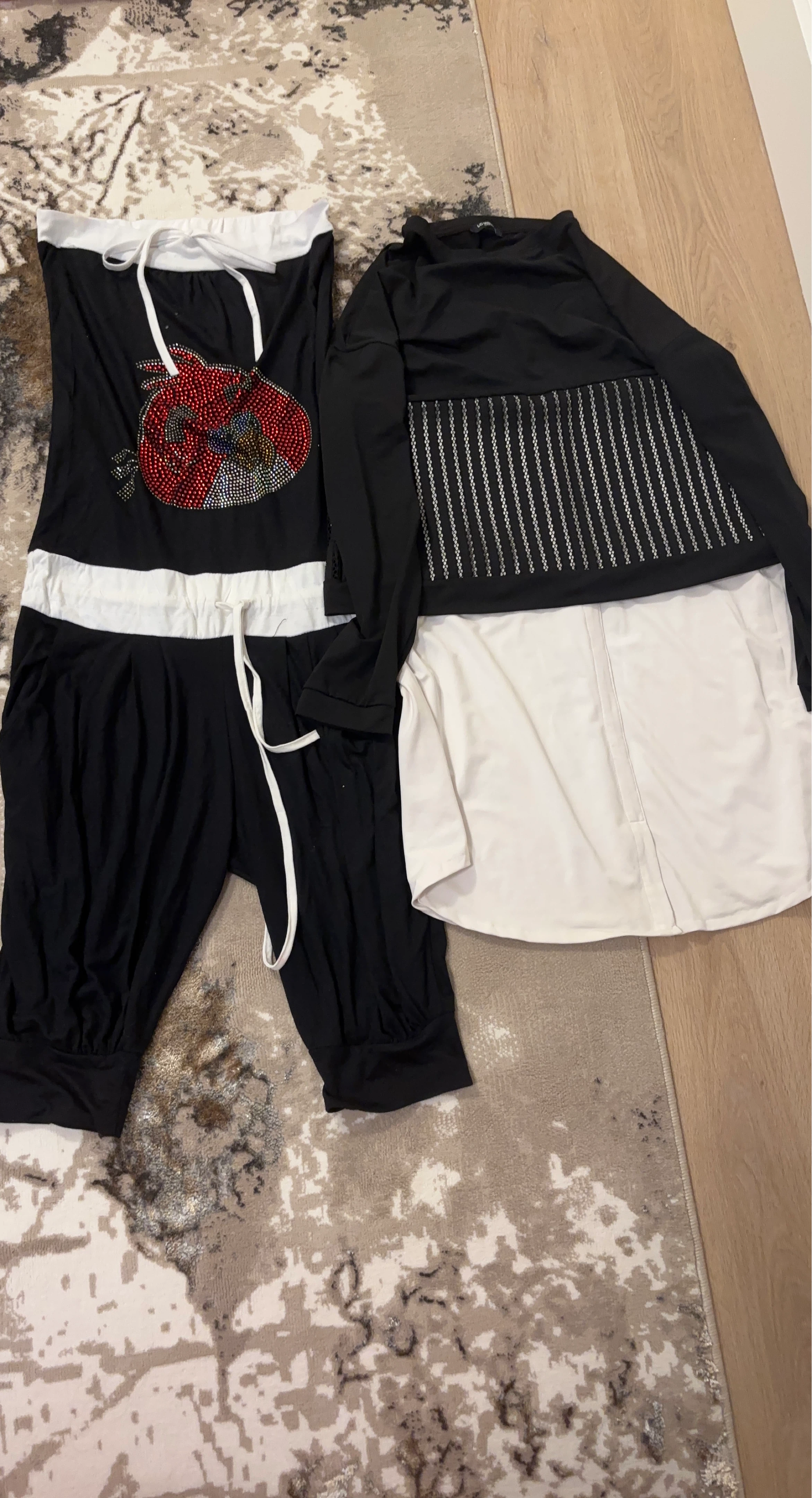Black Women's Jumpsuit and Top Set