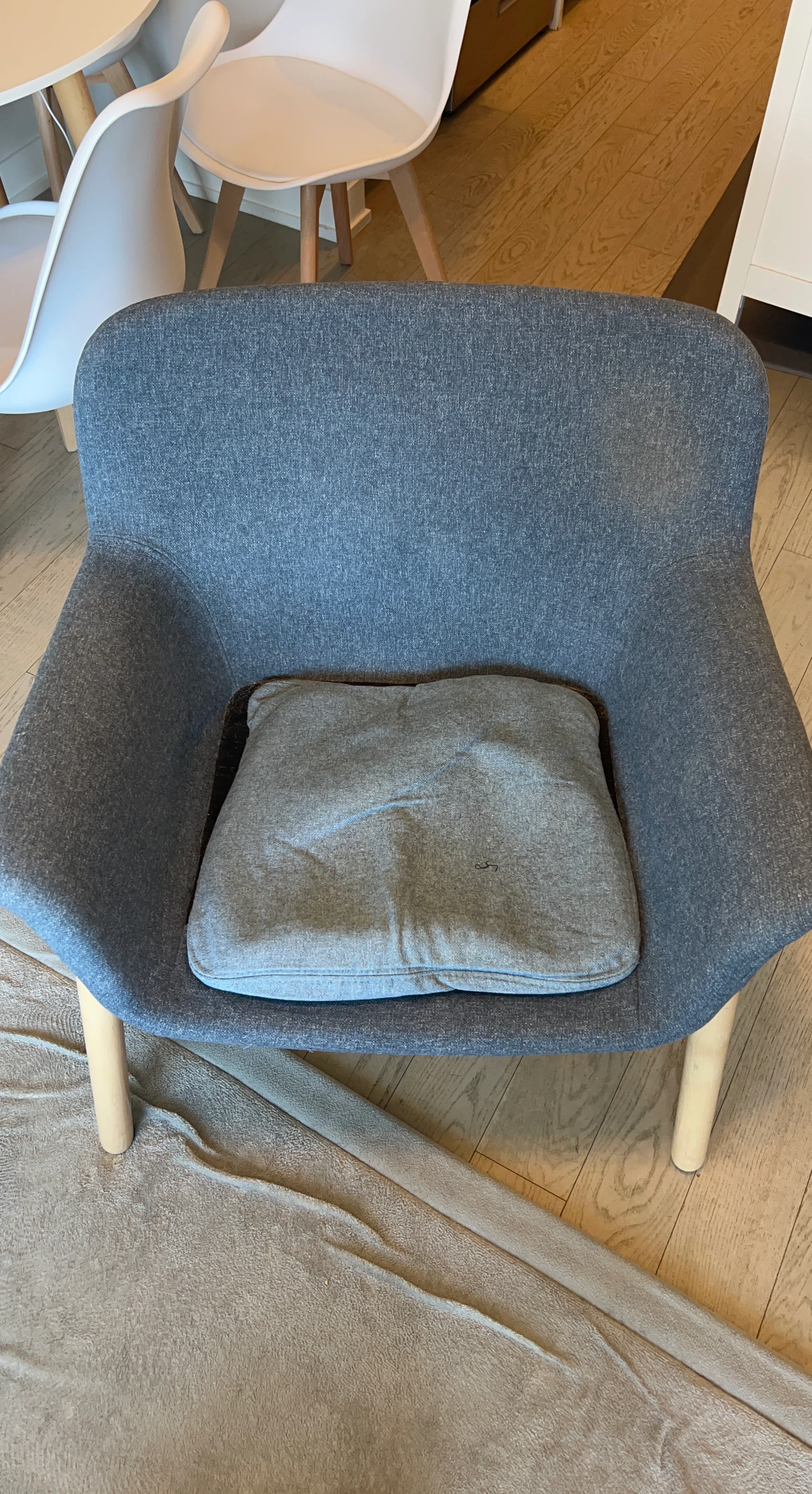 Grey accent chair