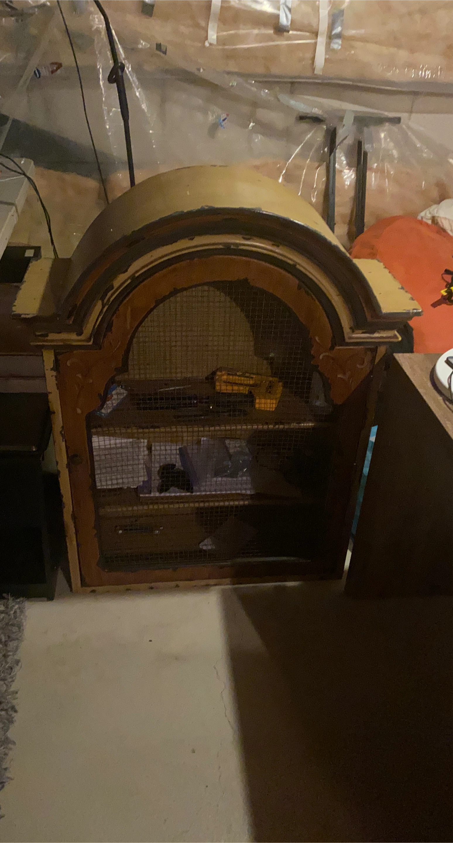 Vintage Wooden Curio Cabinet